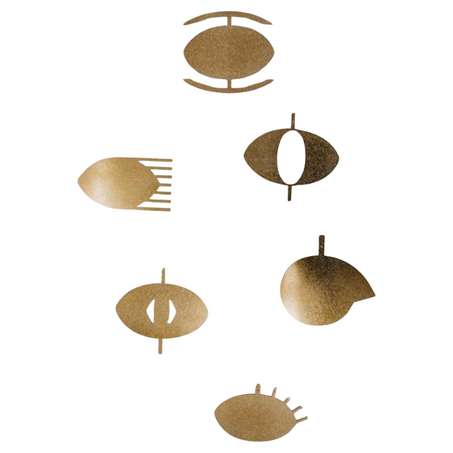 Set Of 6 Ex Voto Decorative Objects by Mylene Niedzialkowski For Sale ...