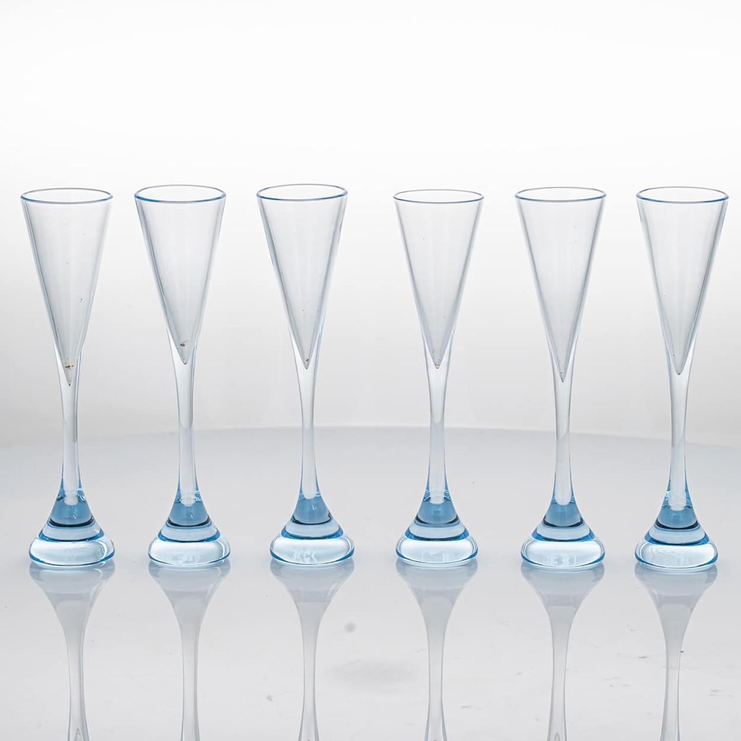 Set of 6 Exquise Baccarat Crystal Pieces, Design R Rigot France Nancy In Good Condition For Sale In Rijssen, NL