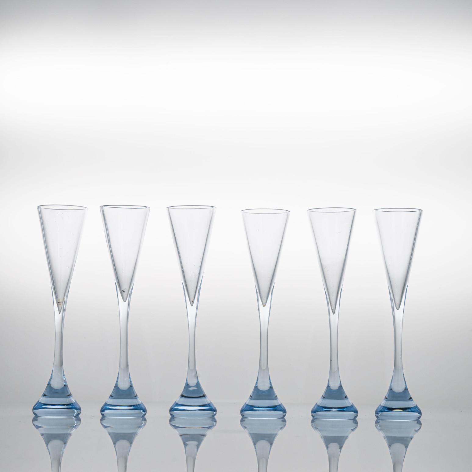 Set of 6 Exquise Baccarat Crystal Pieces, Design R Rigot France Nancy For Sale 1