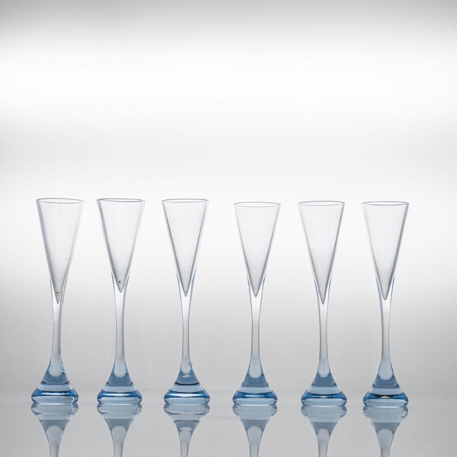 Set of 6 Exquise Baccarat Crystal Pieces, Design R Rigot France Nancy (Kristall) im Angebot