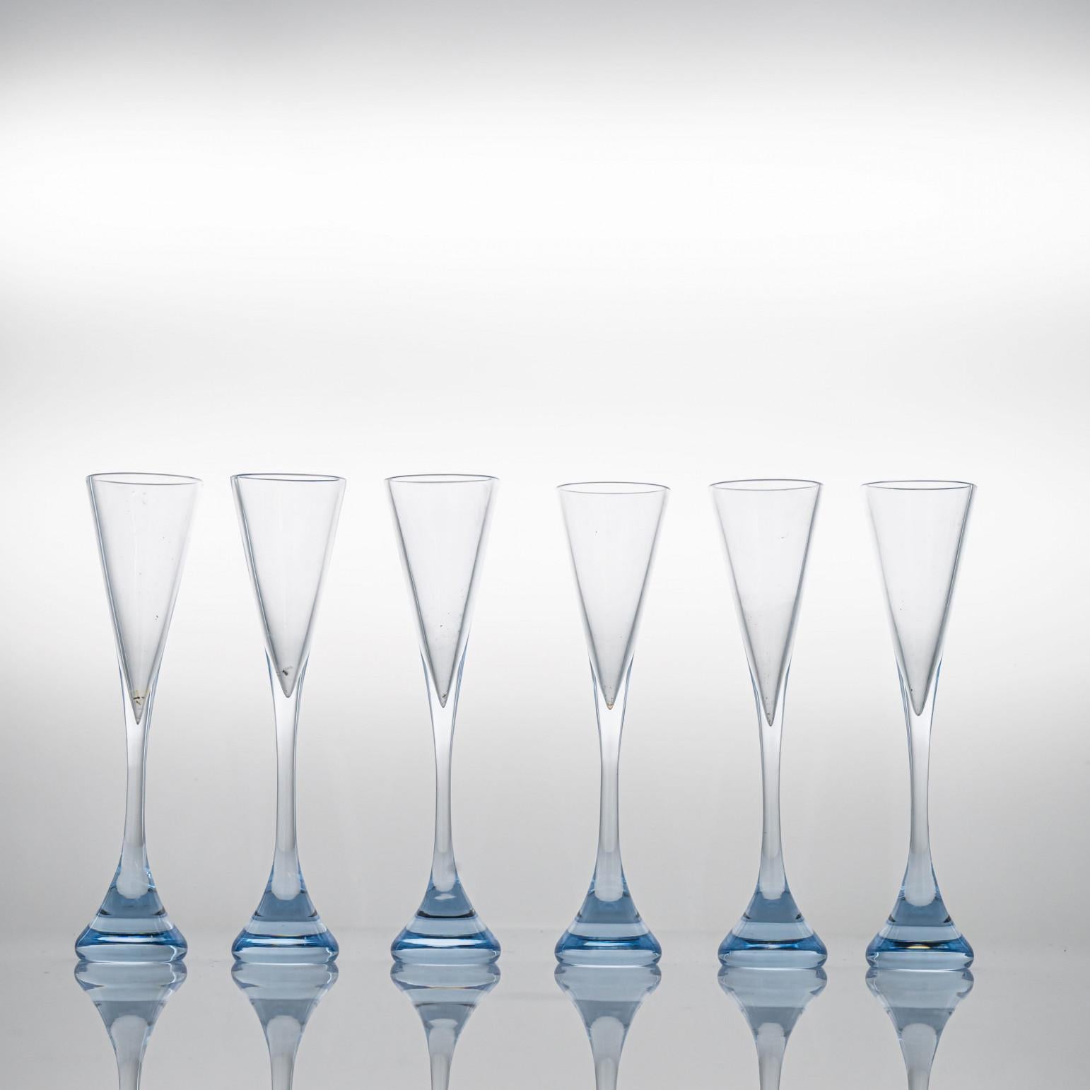 Satz von 6 Exquise Baccarat Kristall Stücken, Design R Rigot Frankreich Nancy im Angebot 1