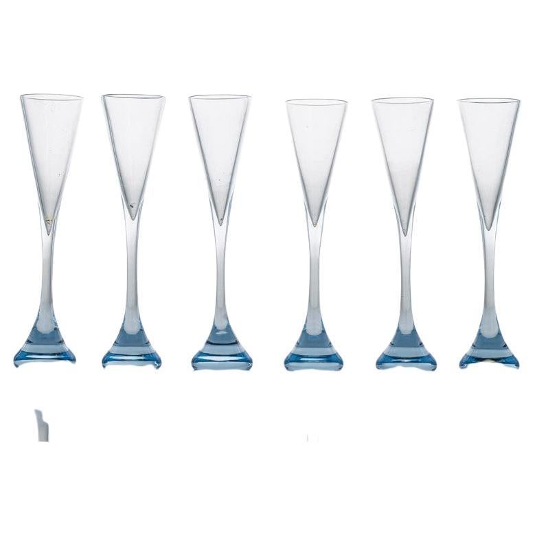 Satz von 6 Exquise Baccarat Kristall Stücken, Design R Rigot Frankreich Nancy