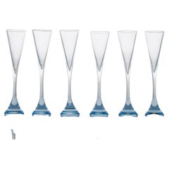 Satz von 6 Exquise Baccarat Kristall Stücken, Design R Rigot Frankreich Nancy