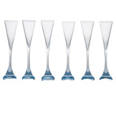 Set of 6 Exquise Baccarat Crystal Pieces, Design R Rigot France Nancy