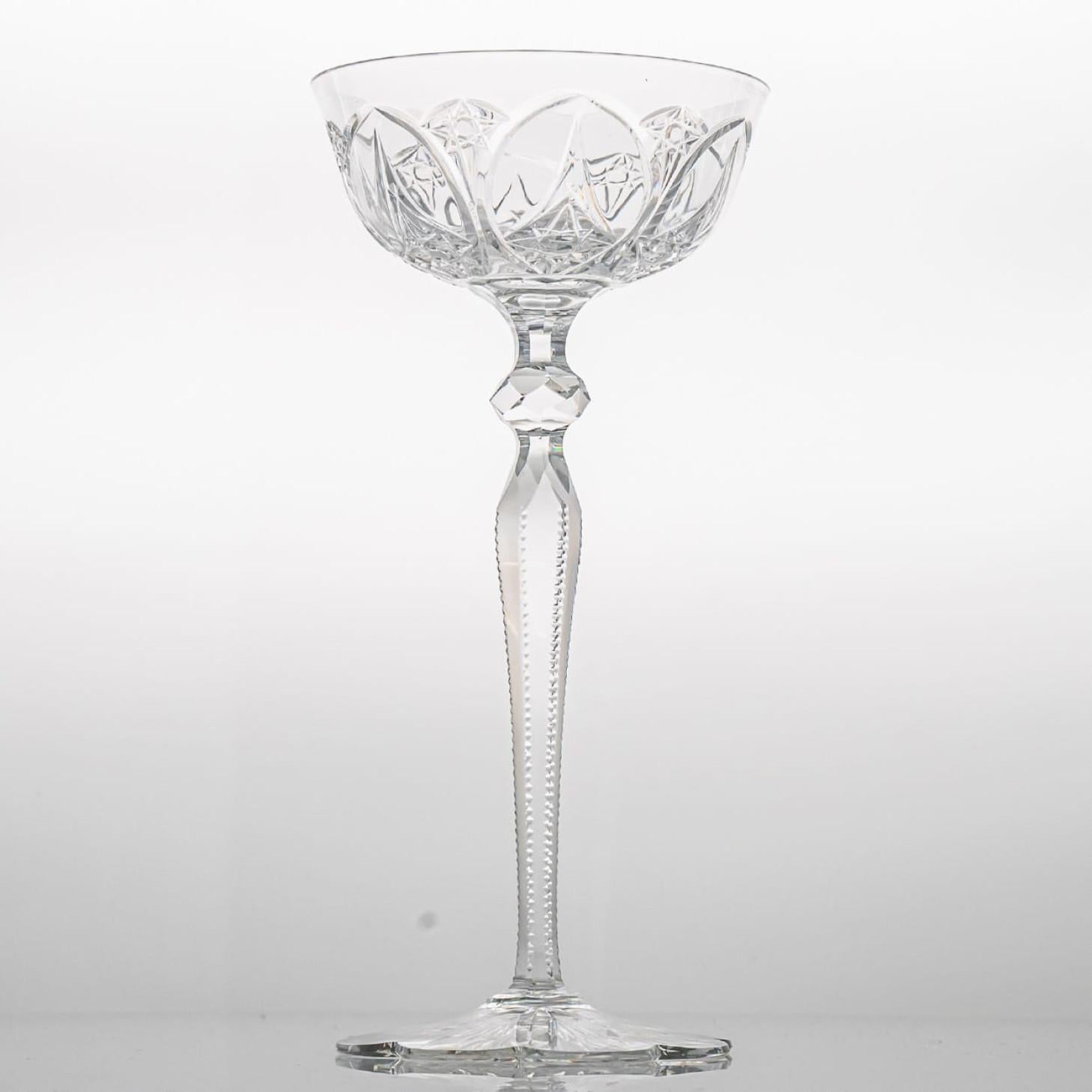 Satz von 6 Exquise Baccarat Kristallstücken, Frankreich (Ende des 20. Jahrhunderts) im Angebot