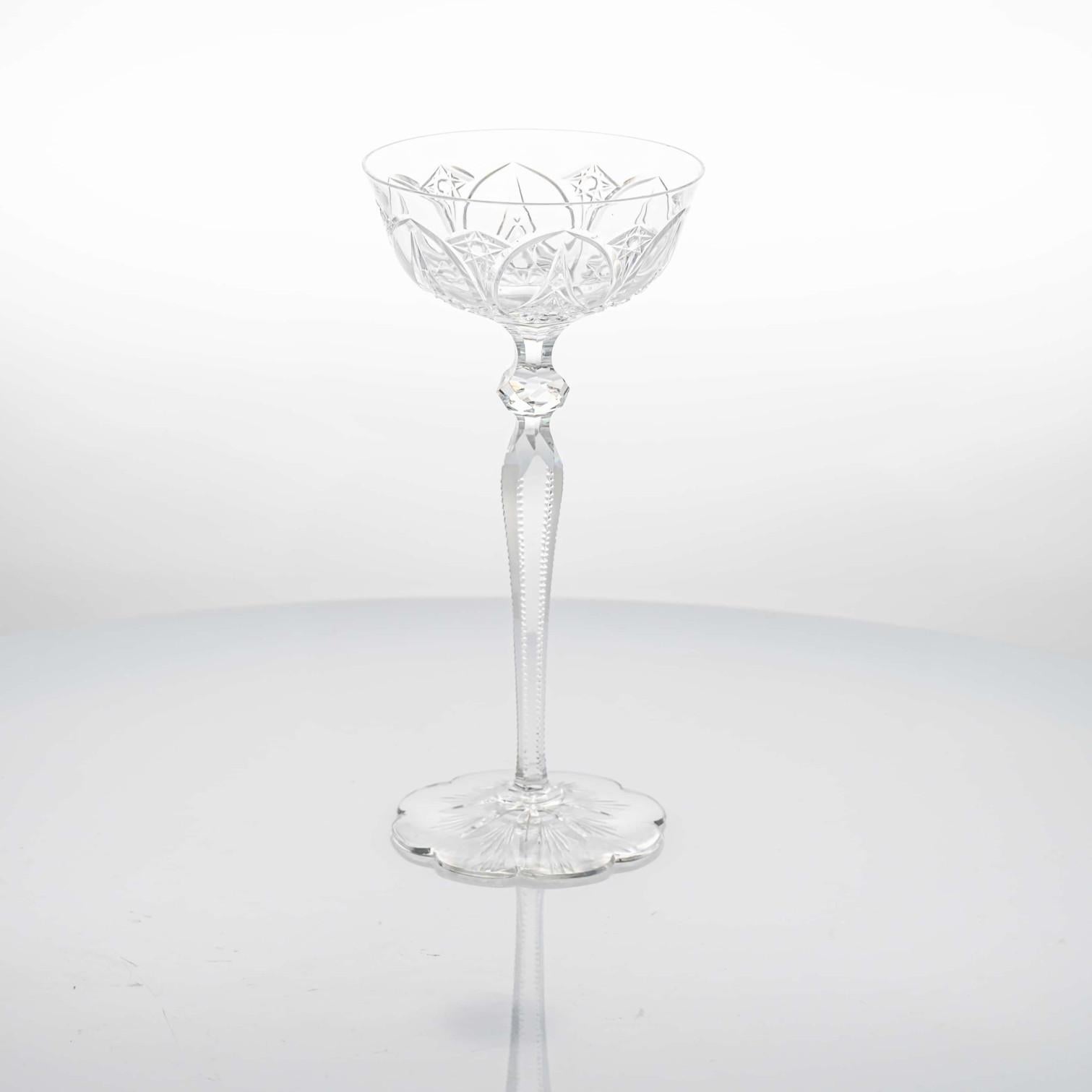 Satz von 6 Exquise Baccarat Kristallstücken, Frankreich im Angebot 1