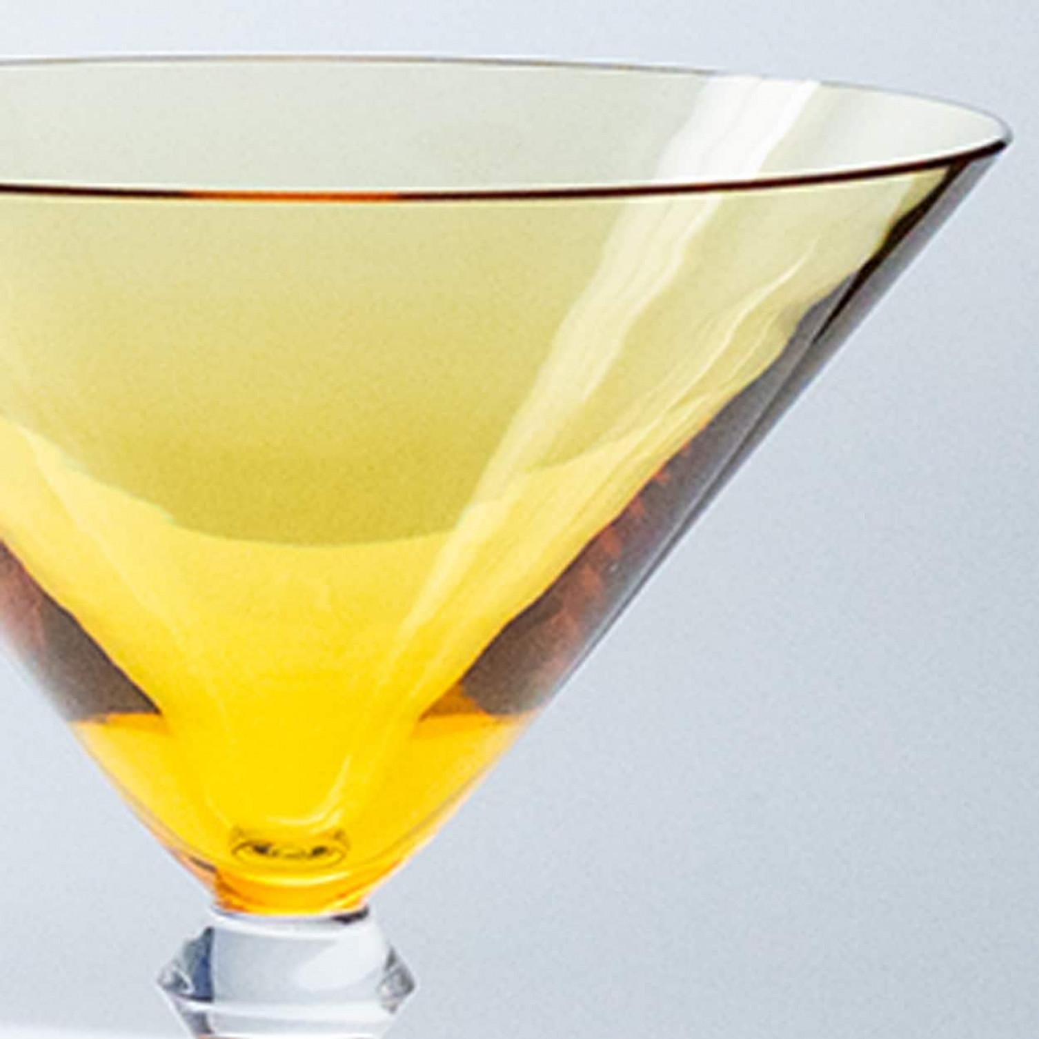 Juego de 6 copas Exquise Multi Color Baccarat Martini Crystal, Francia mediados del siglo XX en venta