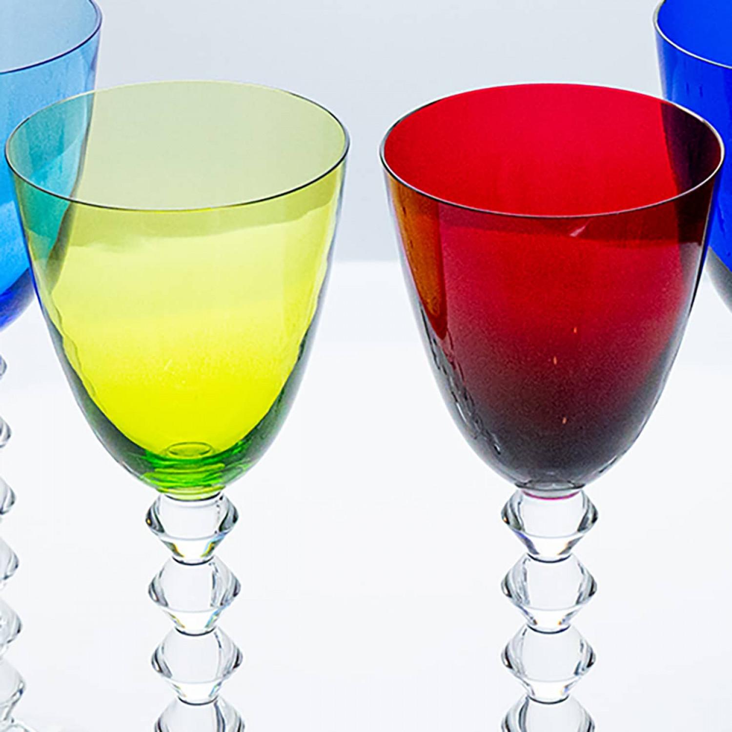 Juego de 6 copas de cristal para vino Exquise Multi Color Baccarat, Francia en venta 4