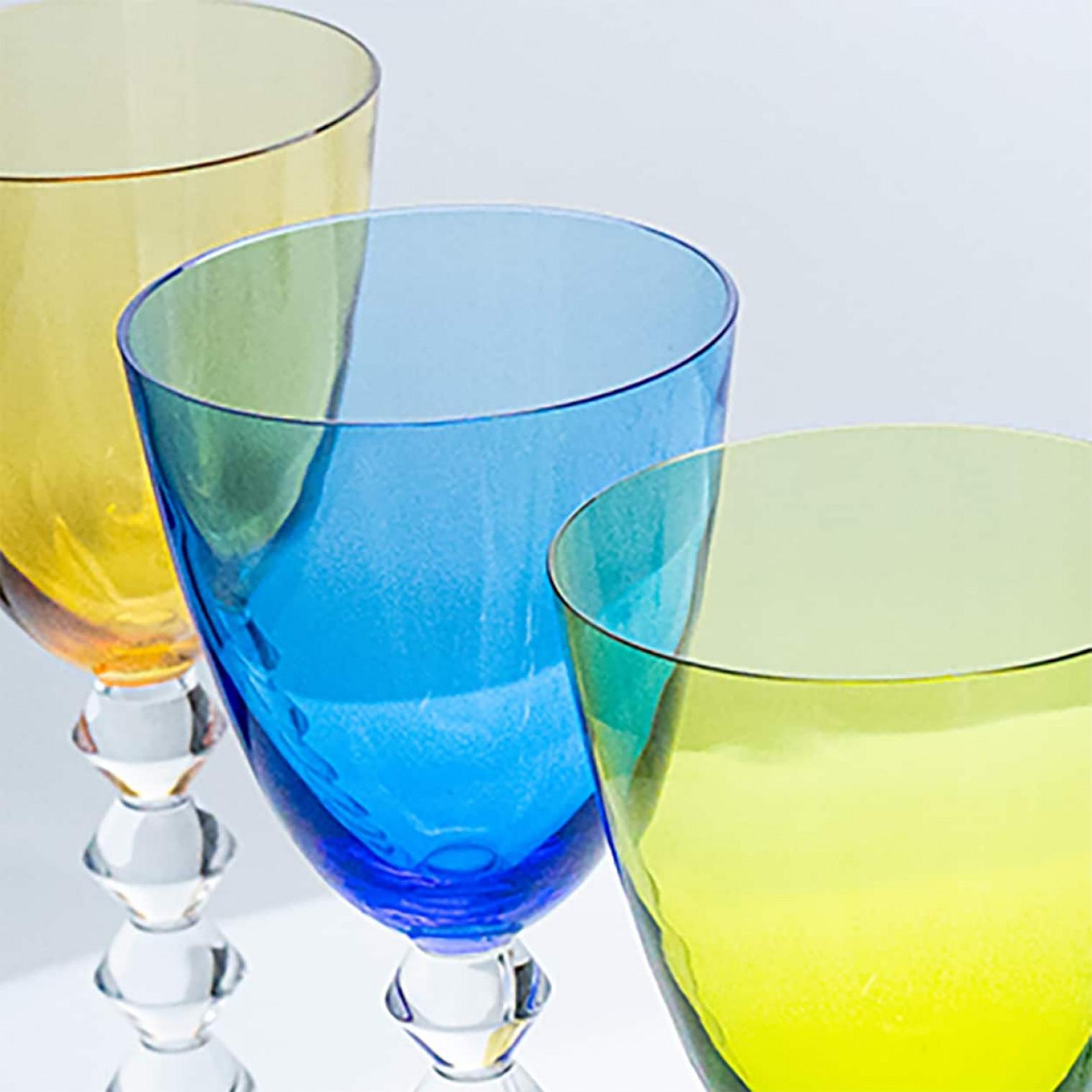 Juego de 6 copas de cristal para vino Exquise Multi Color Baccarat, Francia mediados del siglo XX en venta