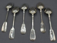 Ensemble de 6 cuillères à soupe en argent standard Faberge 84 Zolotniks (.875), vers 1880
