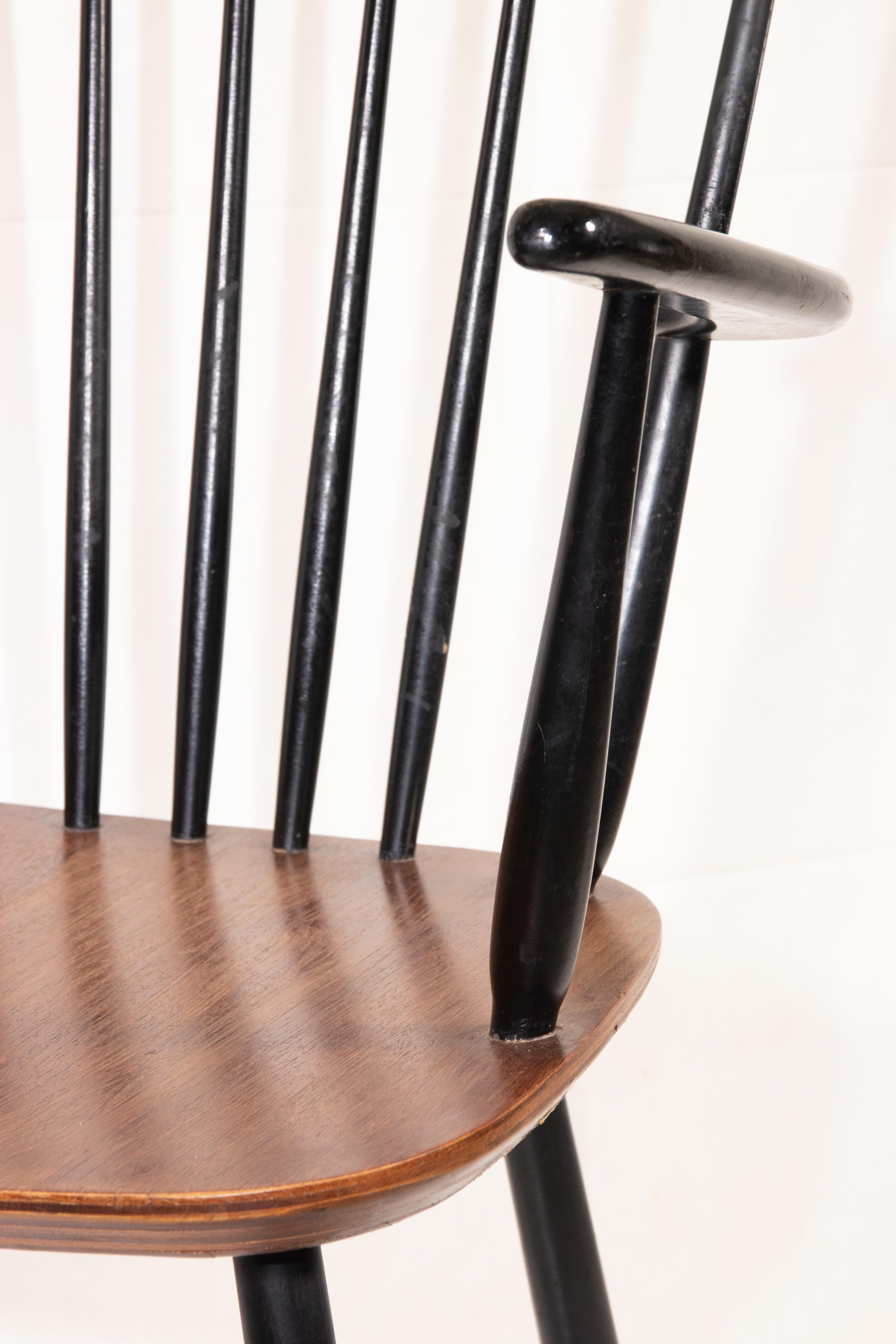 Mid-20th Century Set of 6 Fanett Dining Chairs by Ilmari Tapiovaara, 1949 For Sale