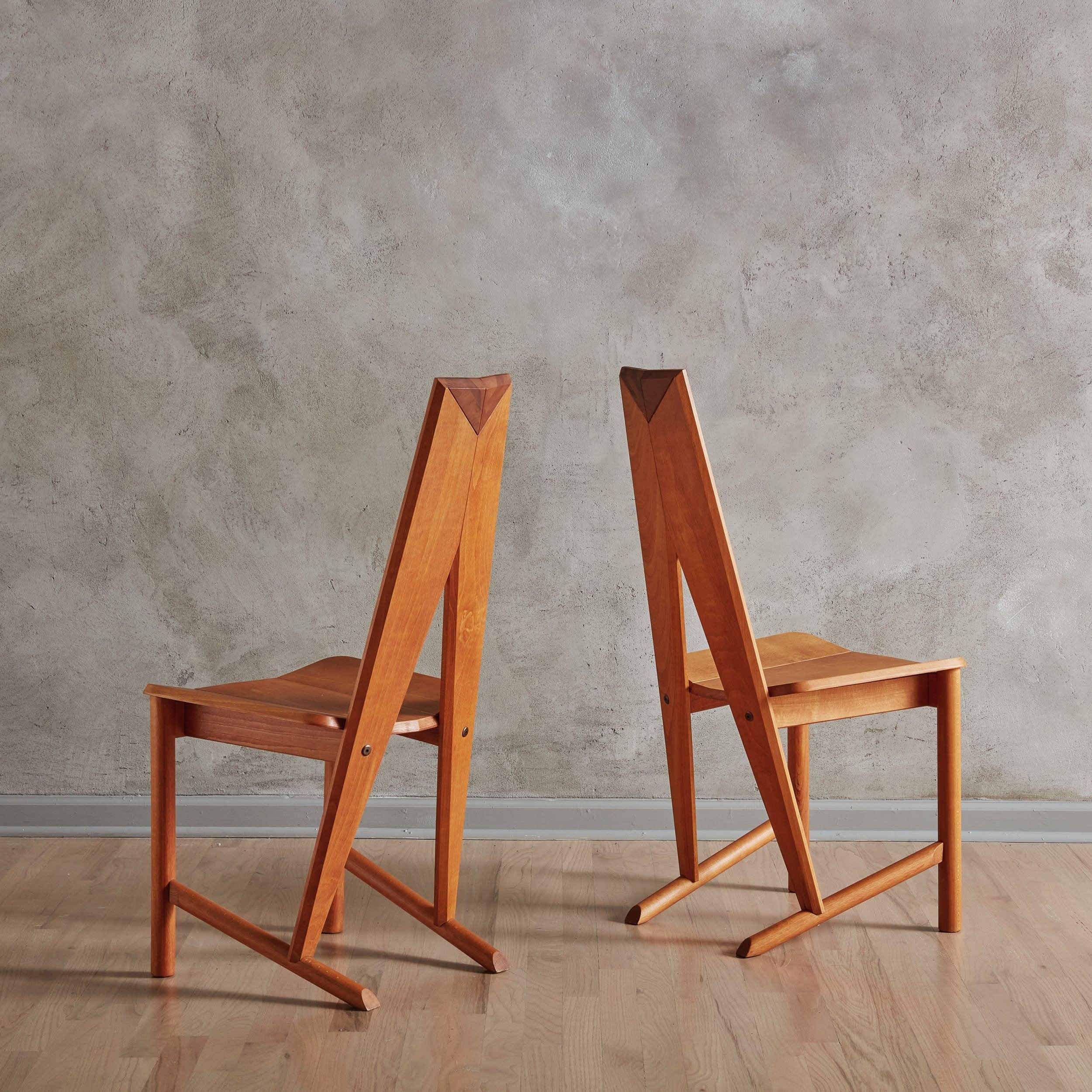 French Set of 6 'FCH1A' Beech Wood Dining Chairs by Søren Nissen & Ebbe Gehl for Seltz