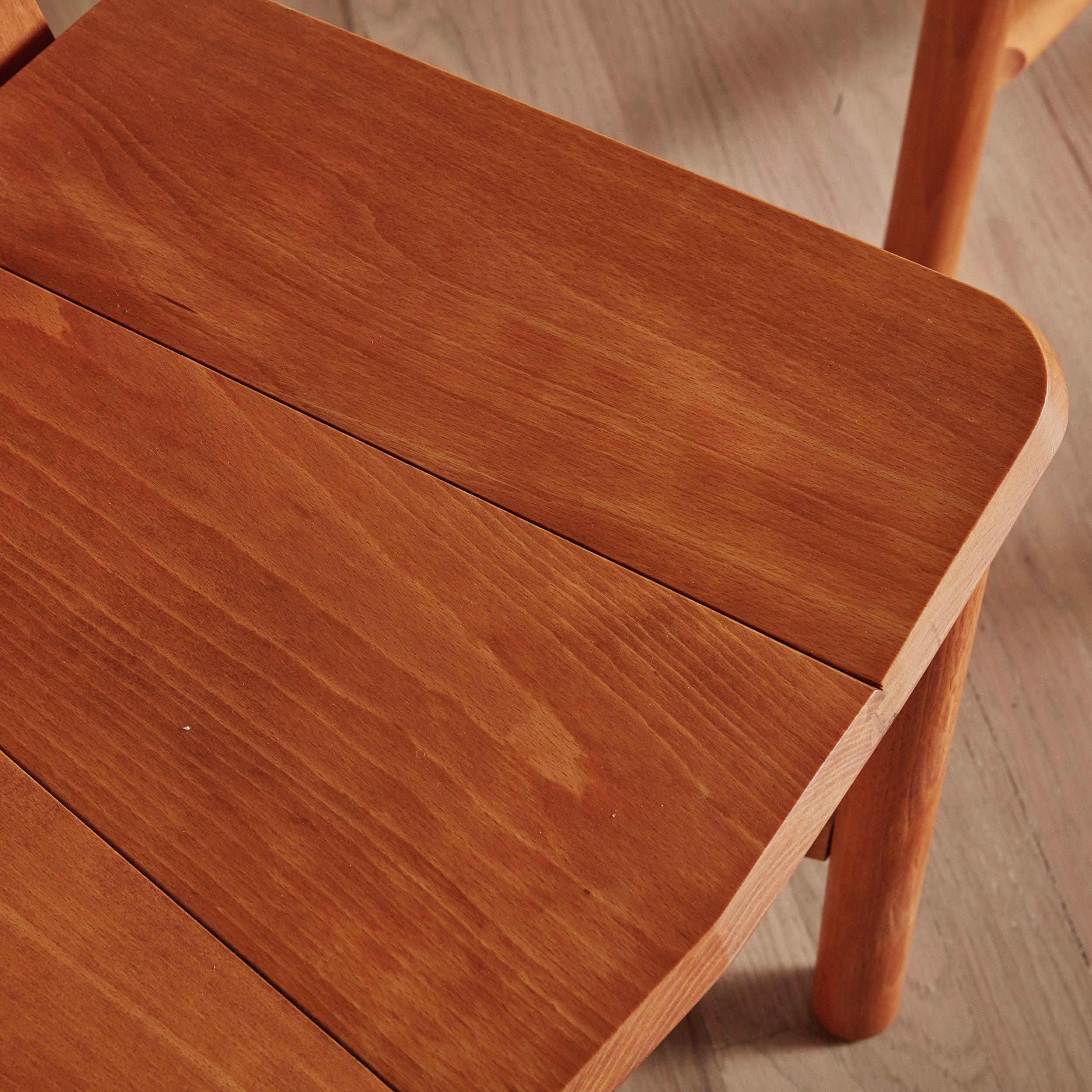 Set of 6 'FCH1A' Beech Wood Dining Chairs by Søren Nissen & Ebbe Gehl for Seltz In Excellent Condition In Chicago, IL