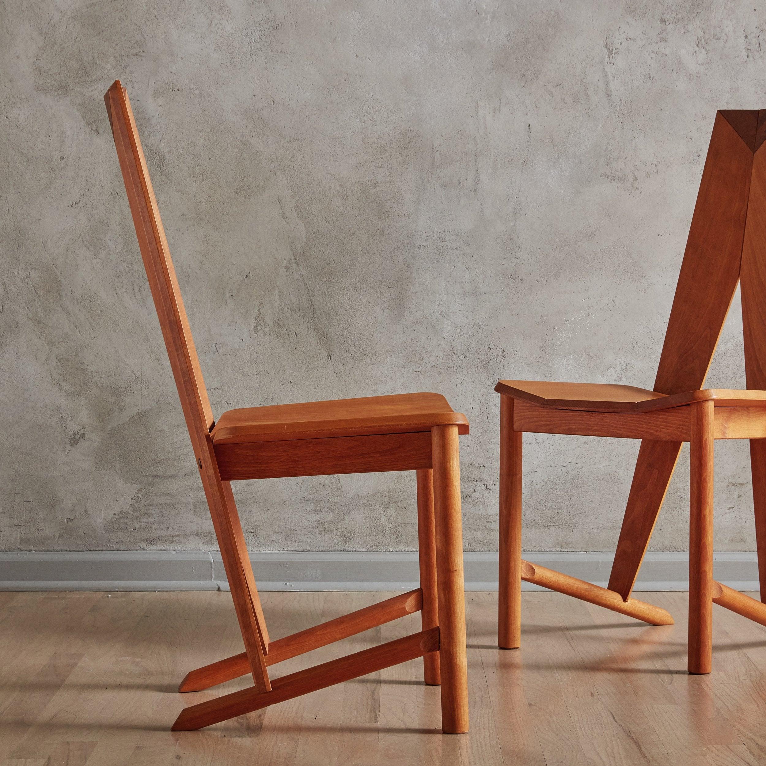 Set of 6 'FCH1A' Beech Wood Dining Chairs by Søren Nissen & Ebbe Gehl for Seltz 1
