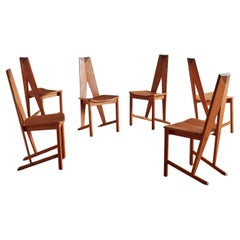 Set of 6 'FCH1A' Beech Wood Dining Chairs by Søren Nissen & Ebbe Gehl for Seltz