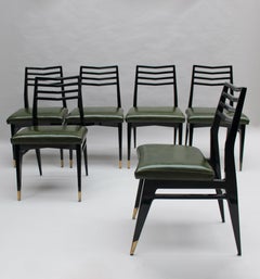 Set of 6 Fine French 1950s Dining Chairs by Raphael