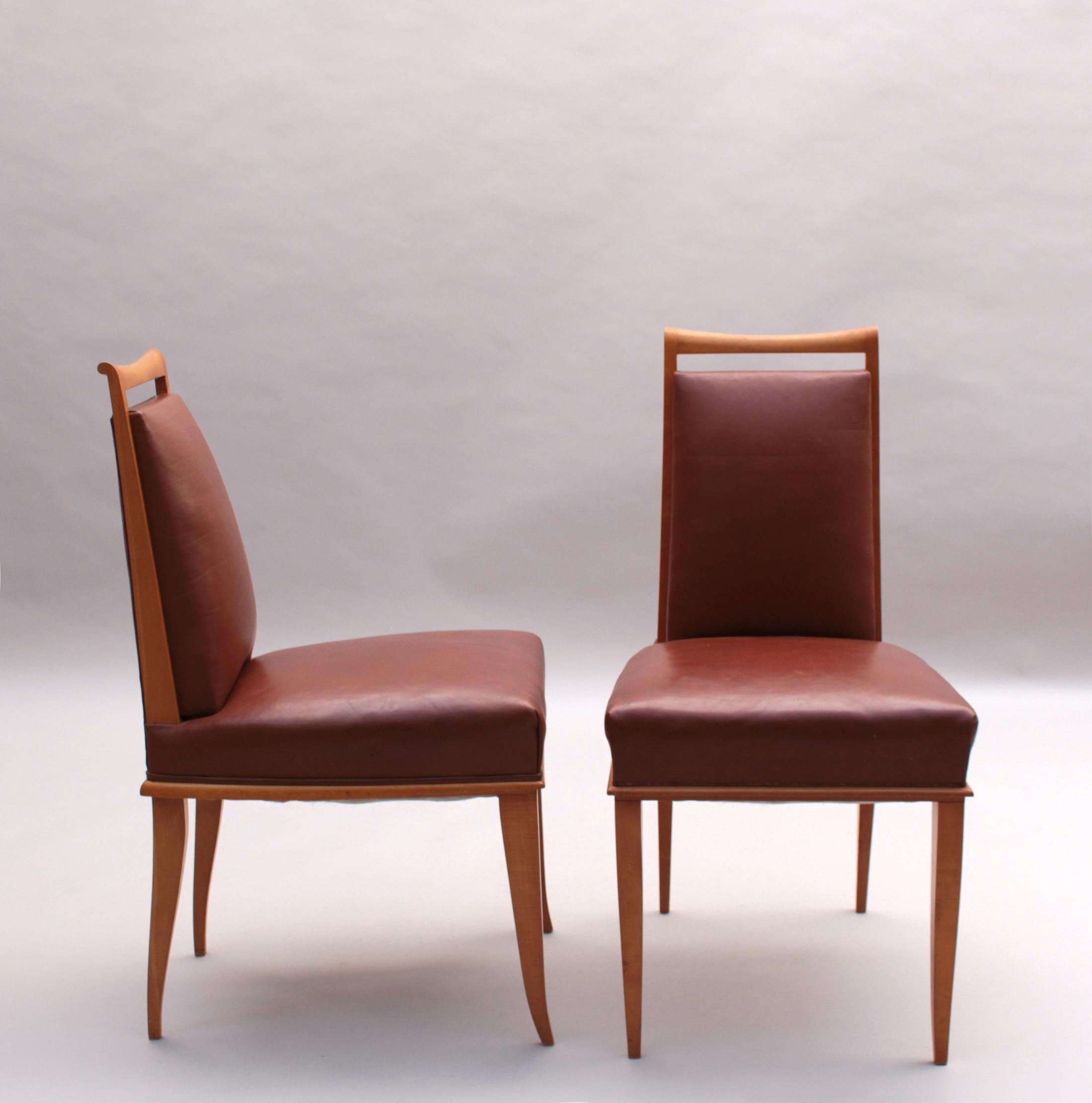 Ensemble de 6 chaises de salle à manger Art déco françaises par Etienne-Henri Martin en vente 10