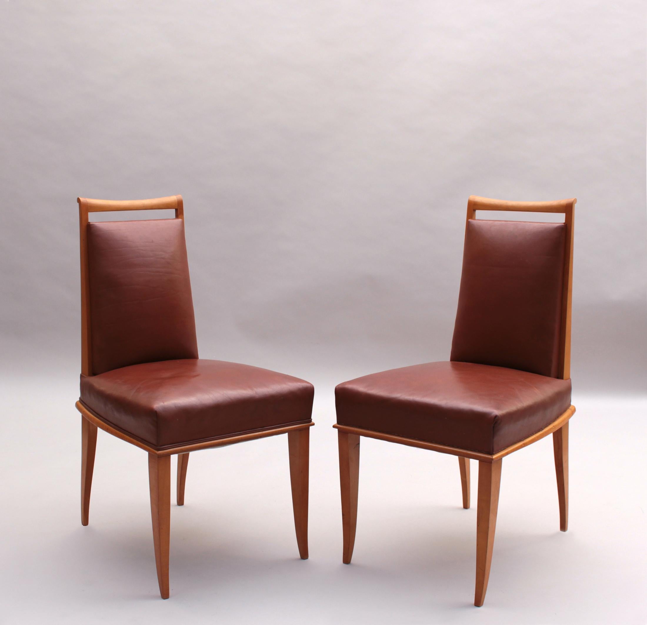 Ensemble de 6 chaises de salle à manger Art déco françaises par Etienne-Henri Martin en vente 12