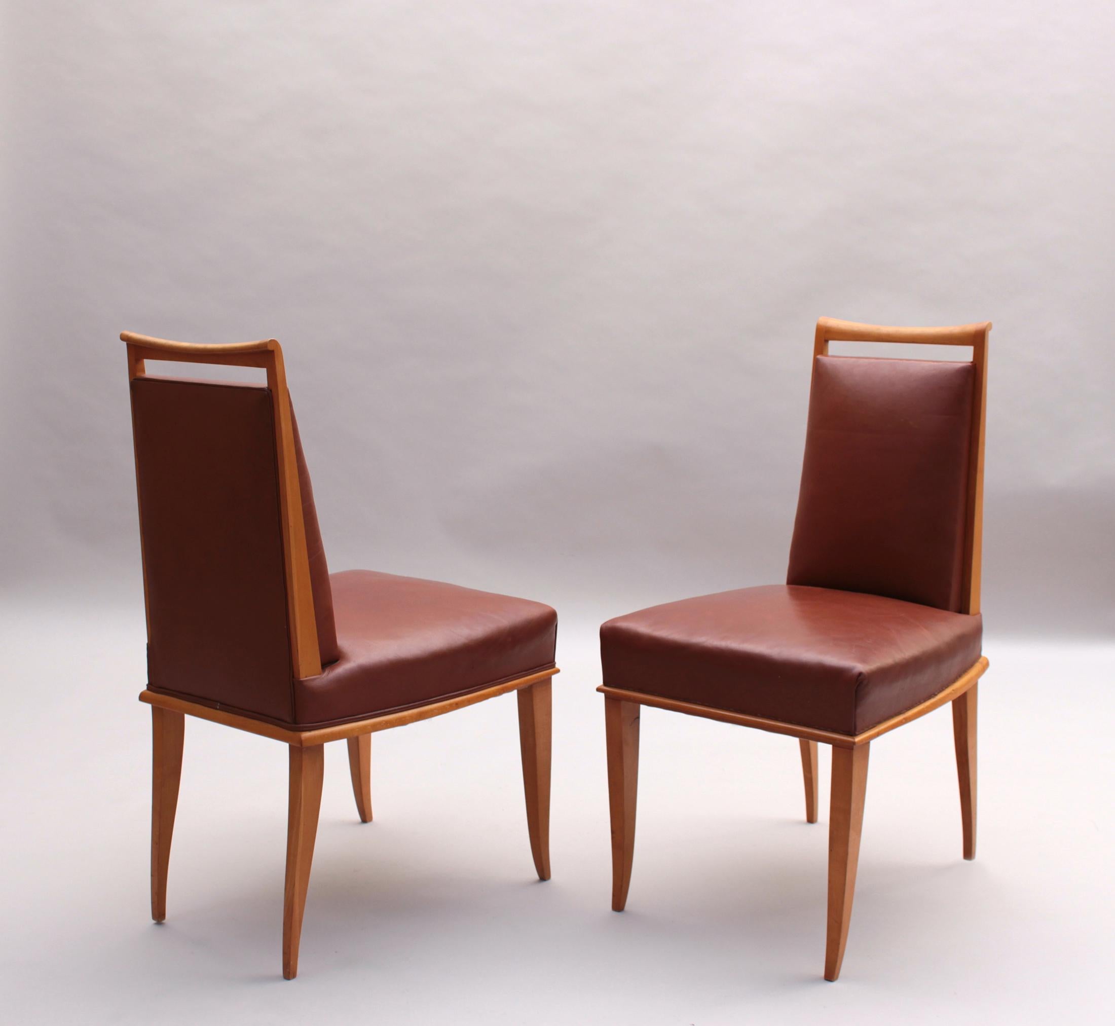 Set of 6 Fine French Art Deco Dining Chairs by Etienne-Henri Martin For Sale 14