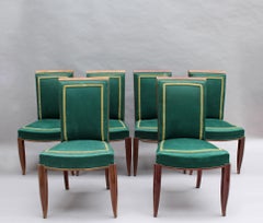 Juego de 6 Sillas de Comedor de Roble Art Decó Francés