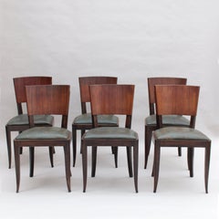 6 Stühle aus Palissander und gebeizter Buche im französischen Art déco-Stil