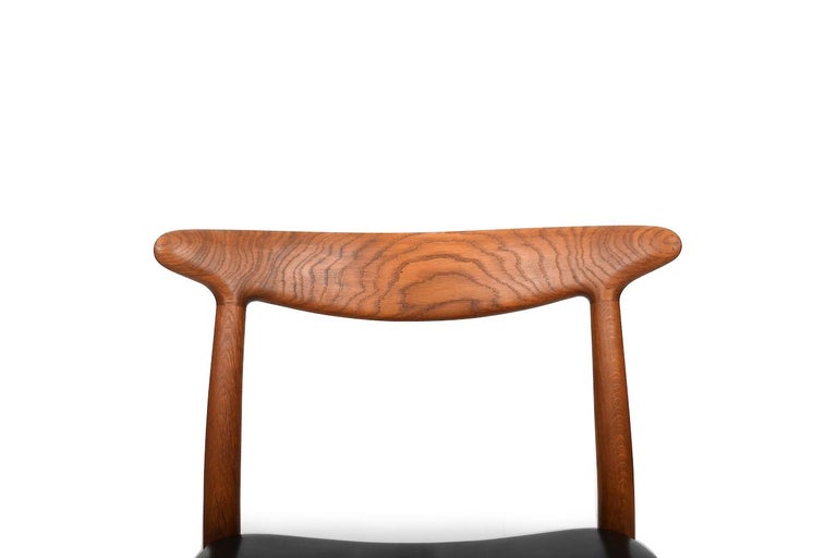 椅子 Hans J. Wegner W2 / C.M. Madsen Set of 6 fine Hans J. Wegner W2 Chairs C.M.Madsen 1950s For