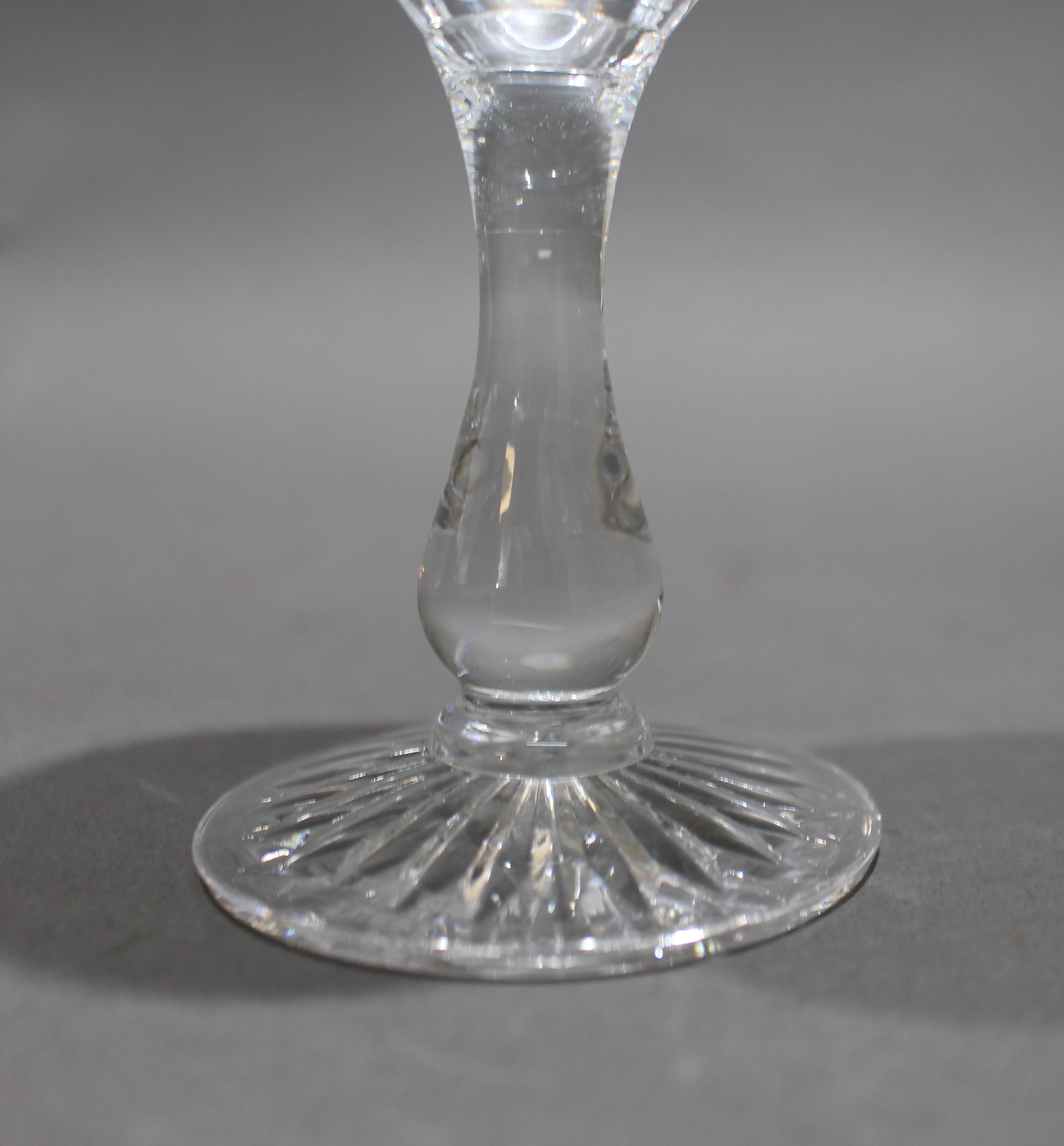 XXIe siècle et contemporain Set of 6 Fine Tudor Crystal Cut Glass Wine Glasses en vente