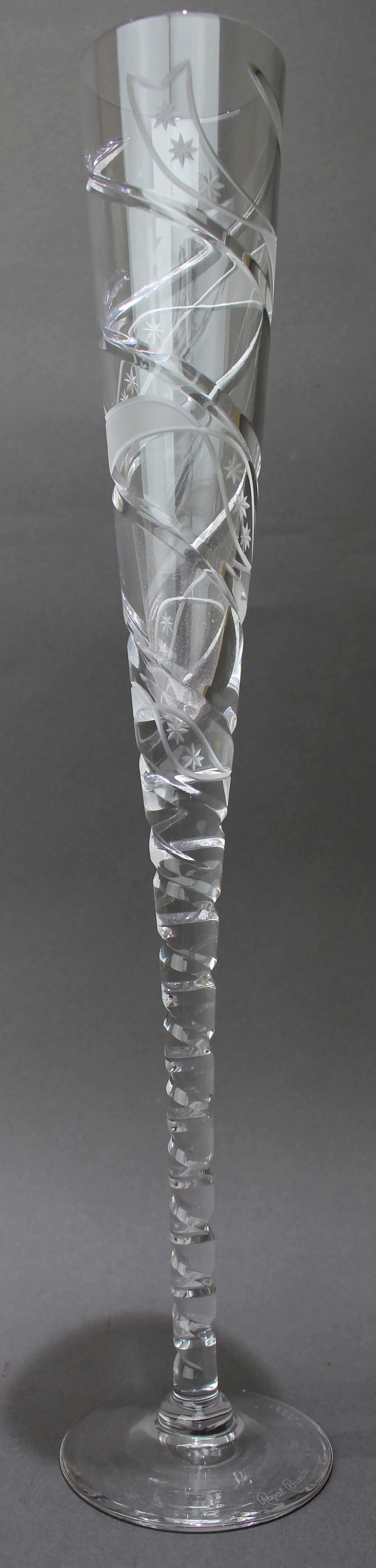 Set of 6 Fine Very Large Crystal Toasting Flutes In condizioni buone in vendita a Worcester, GB