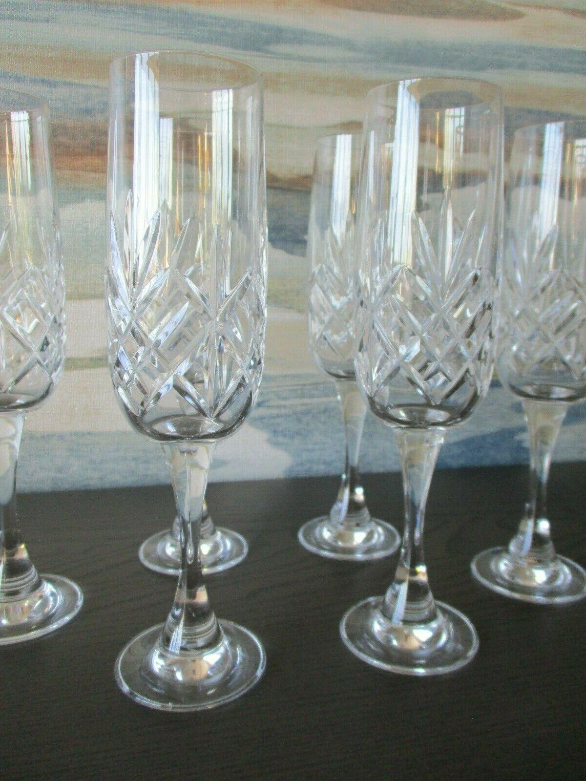 vintage cut glass champagne glasses
