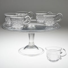 Set of 6 Finely-Cut Regency Waterford Custard Cups, c1825