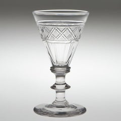 Set of 6 Finely-Cut Regency Waterford Dram Glasses, c1825