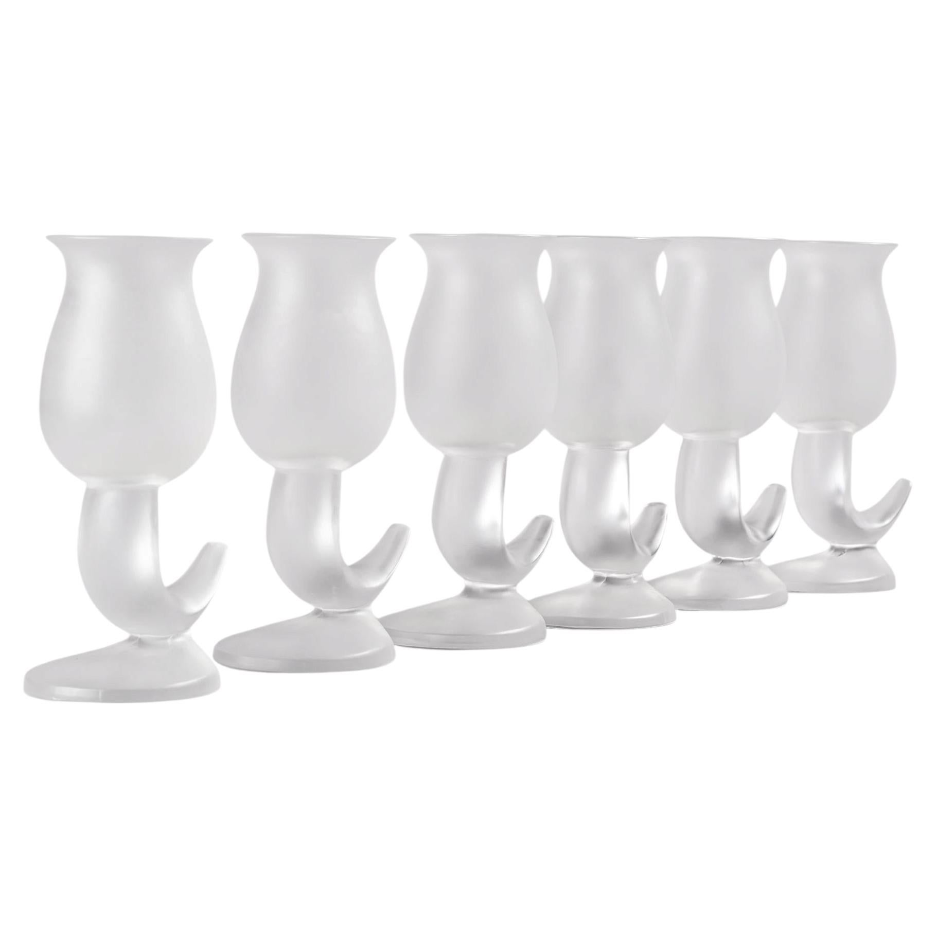 Set of 6 "Fish" Goblets by Frank Gehry for Swid Powell, 1990