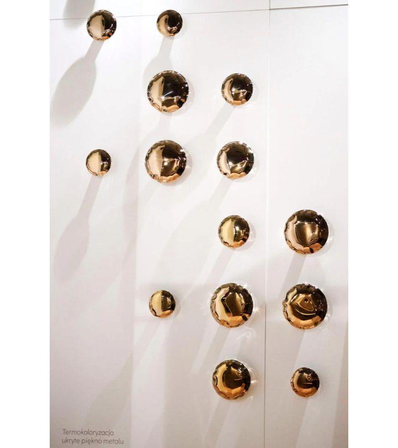 Lacquered Set of 6 Flamed Gold Pin Wall Decor by Zieta