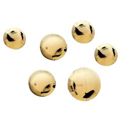 Set von 6 geflammten Goldnadel-Wandschmuck von Zieta