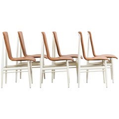 Set of 6 Floating Seat Dining Chairs, 1960s