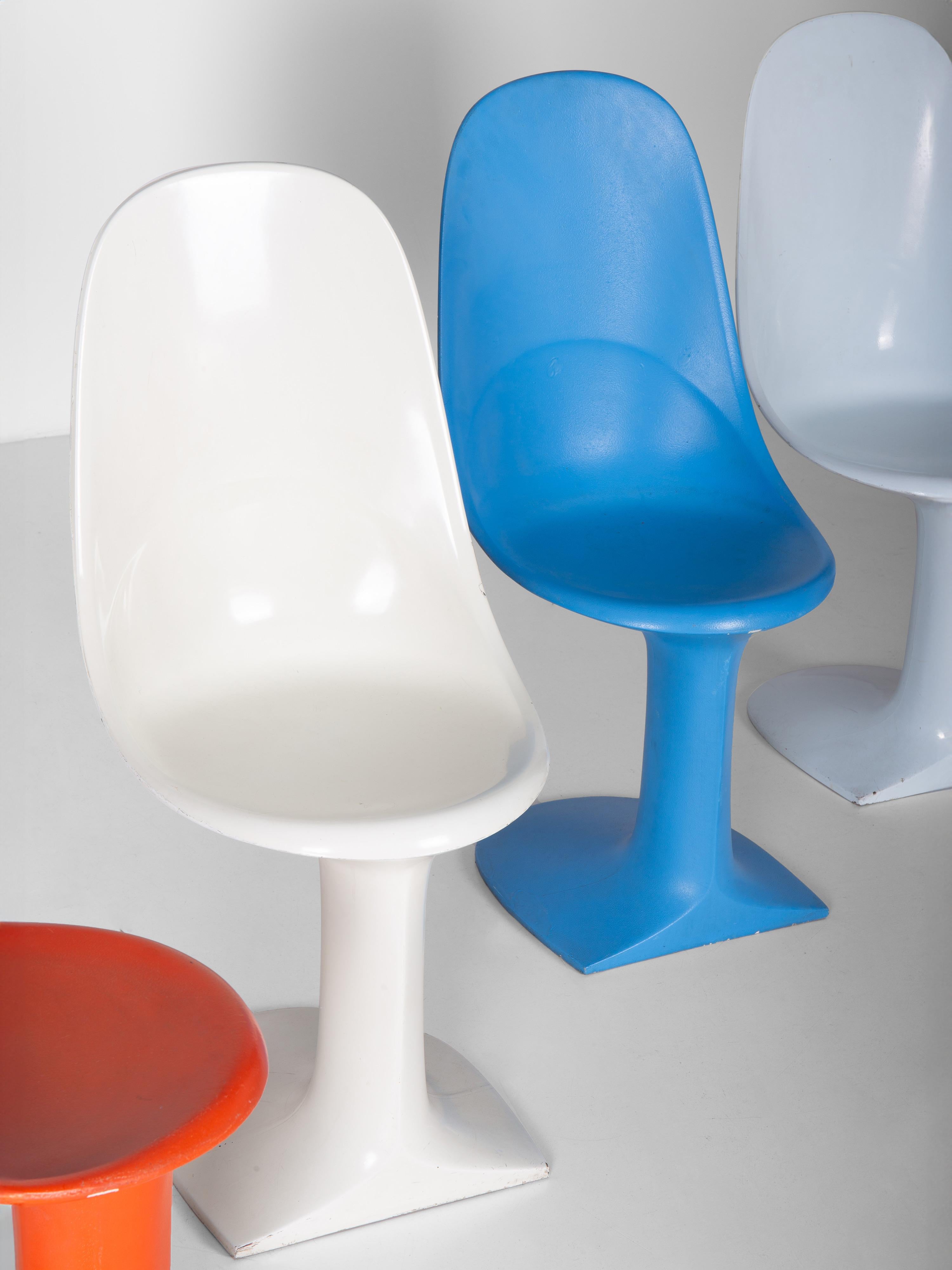 Set of 6 Foemina Chairs by Augusto Betti In Good Condition For Sale In Ozzano Dell'emilia, IT