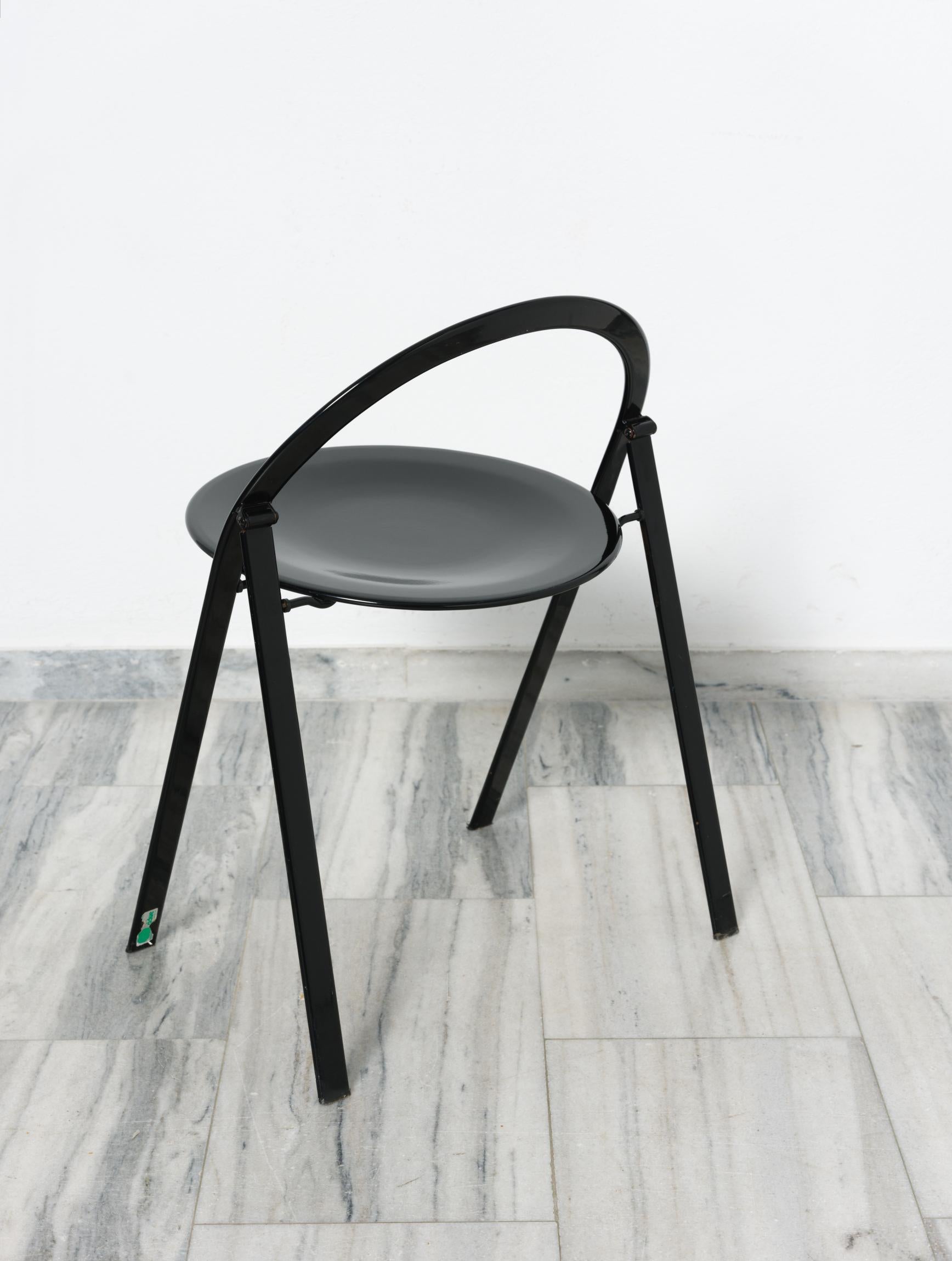 Set of 6 folding chairs by Giorgio Cattelan for Cidue, 1970s For Sale 1