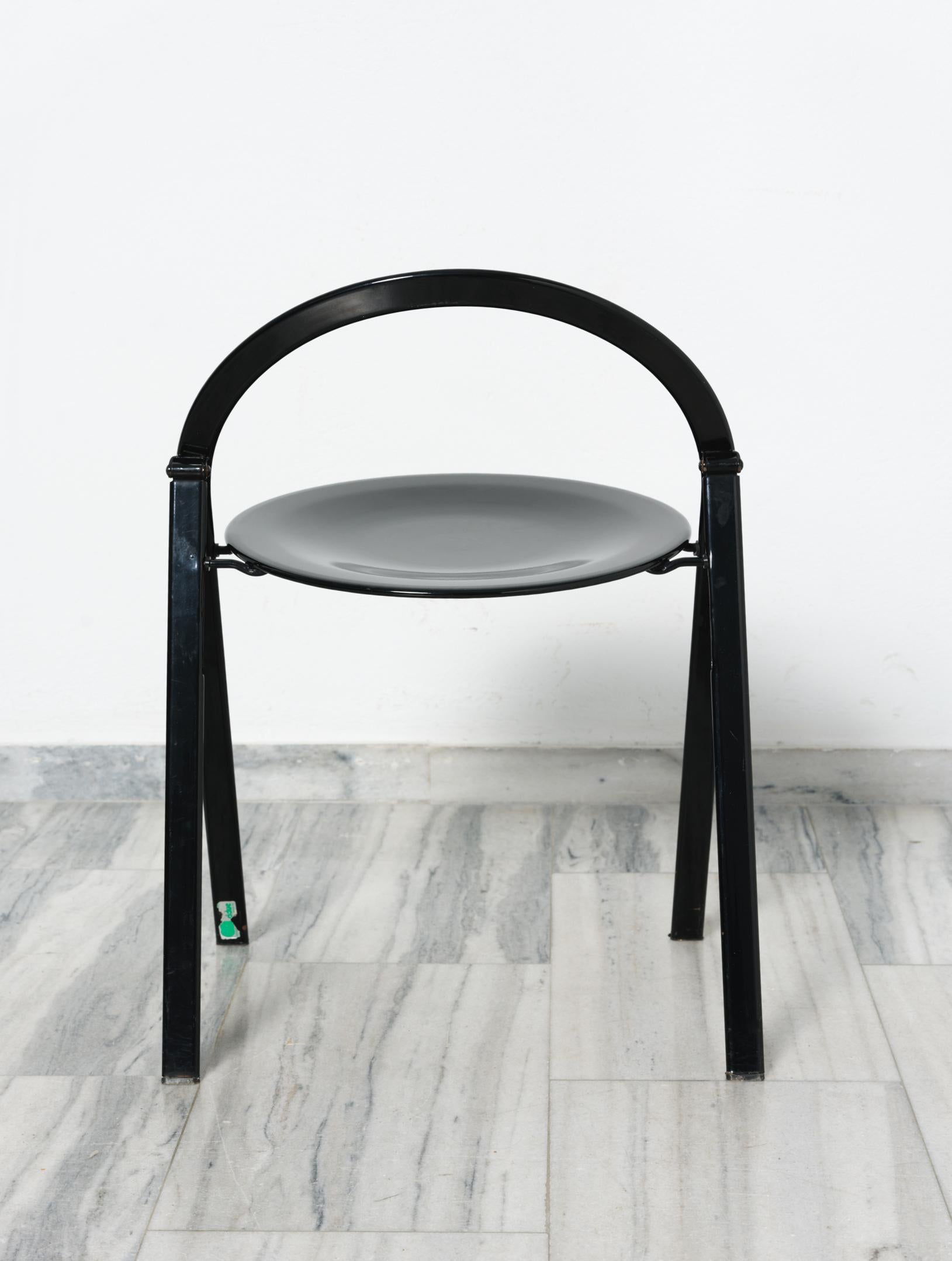 Set of 6 folding chairs by Giorgio Cattelan for Cidue, 1970s For Sale 2