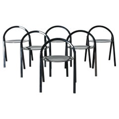 Set of 6 folding chairs by Giorgio Cattelan for Cidue, 1970s