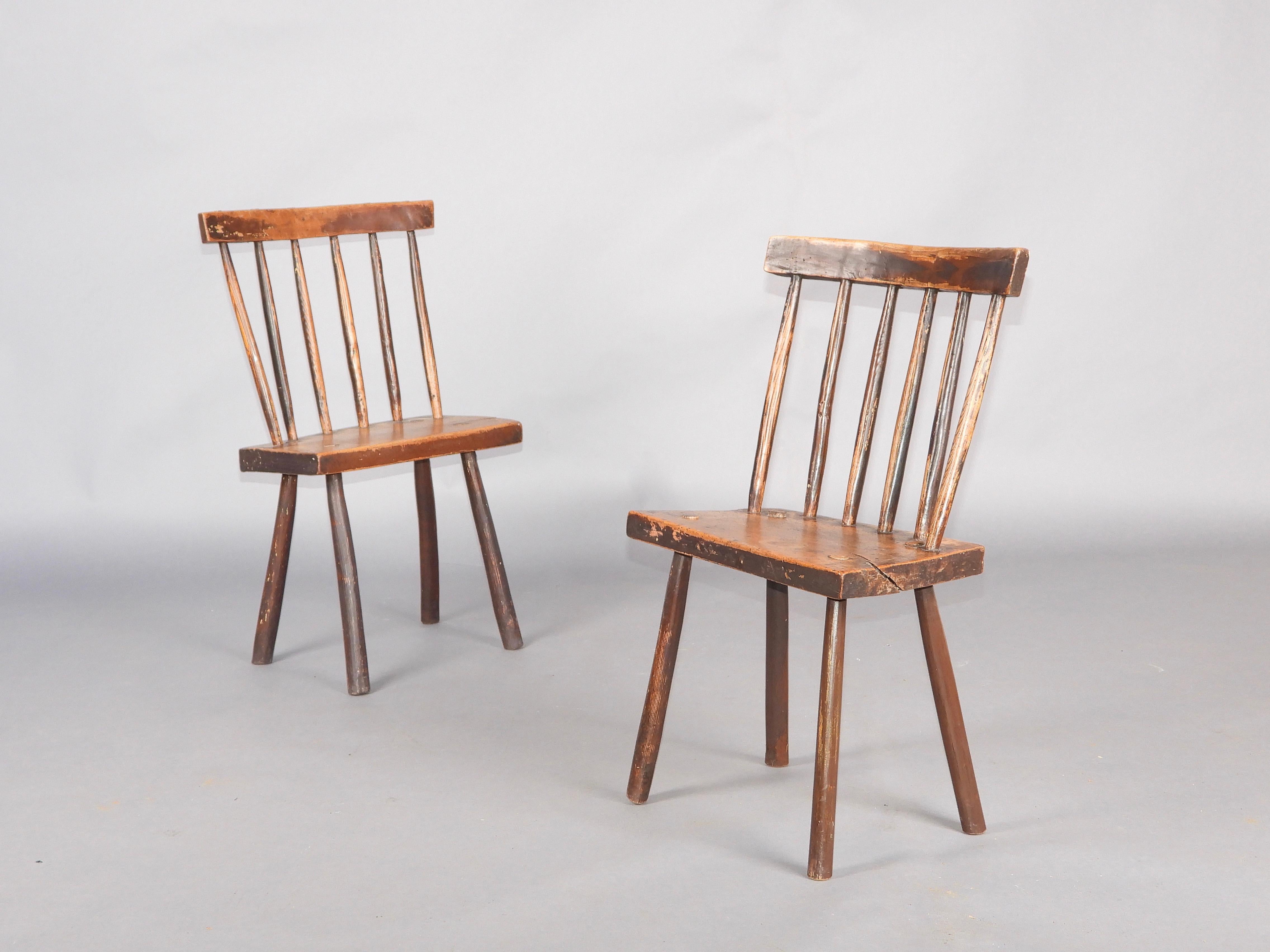 Ensemble de 6 chaises d'art populaire en vente 7