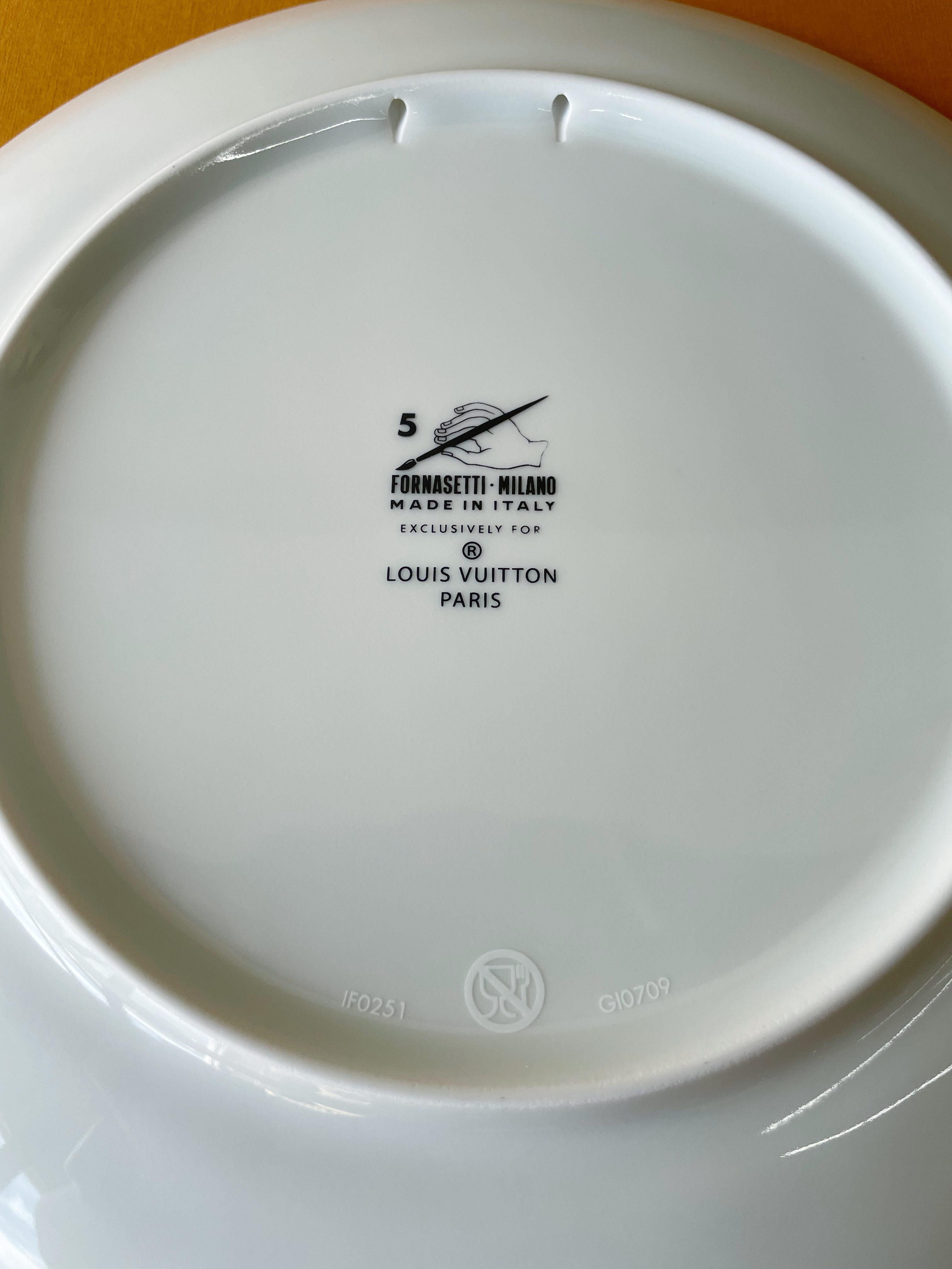 FORNASETTI Set of 6 Fornasetti Mural Plates by Louis Vuitton For Sale 7