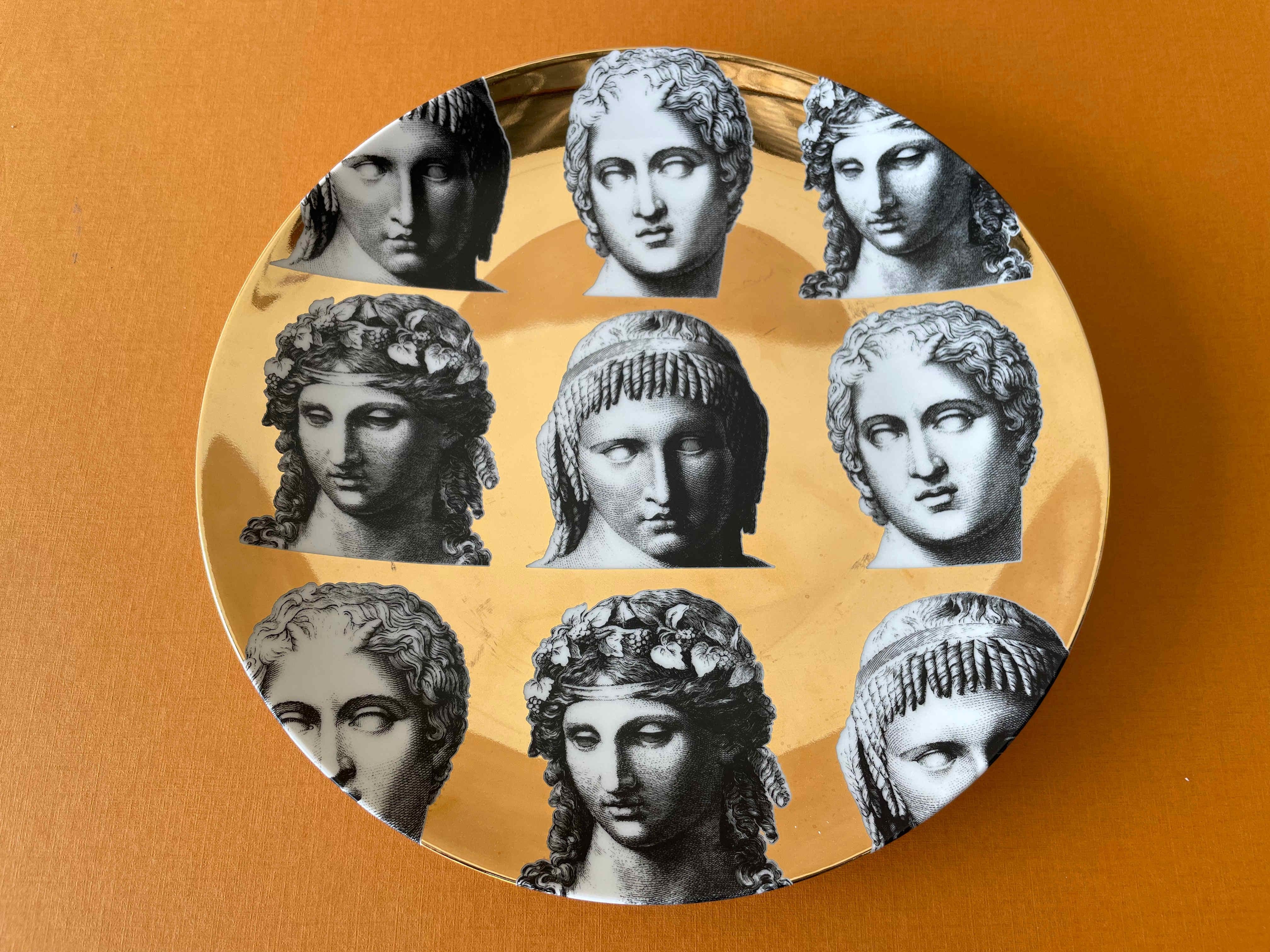 FORNASETTI Set of 6 Fornasetti Mural Plates by Louis Vuitton For Sale 8
