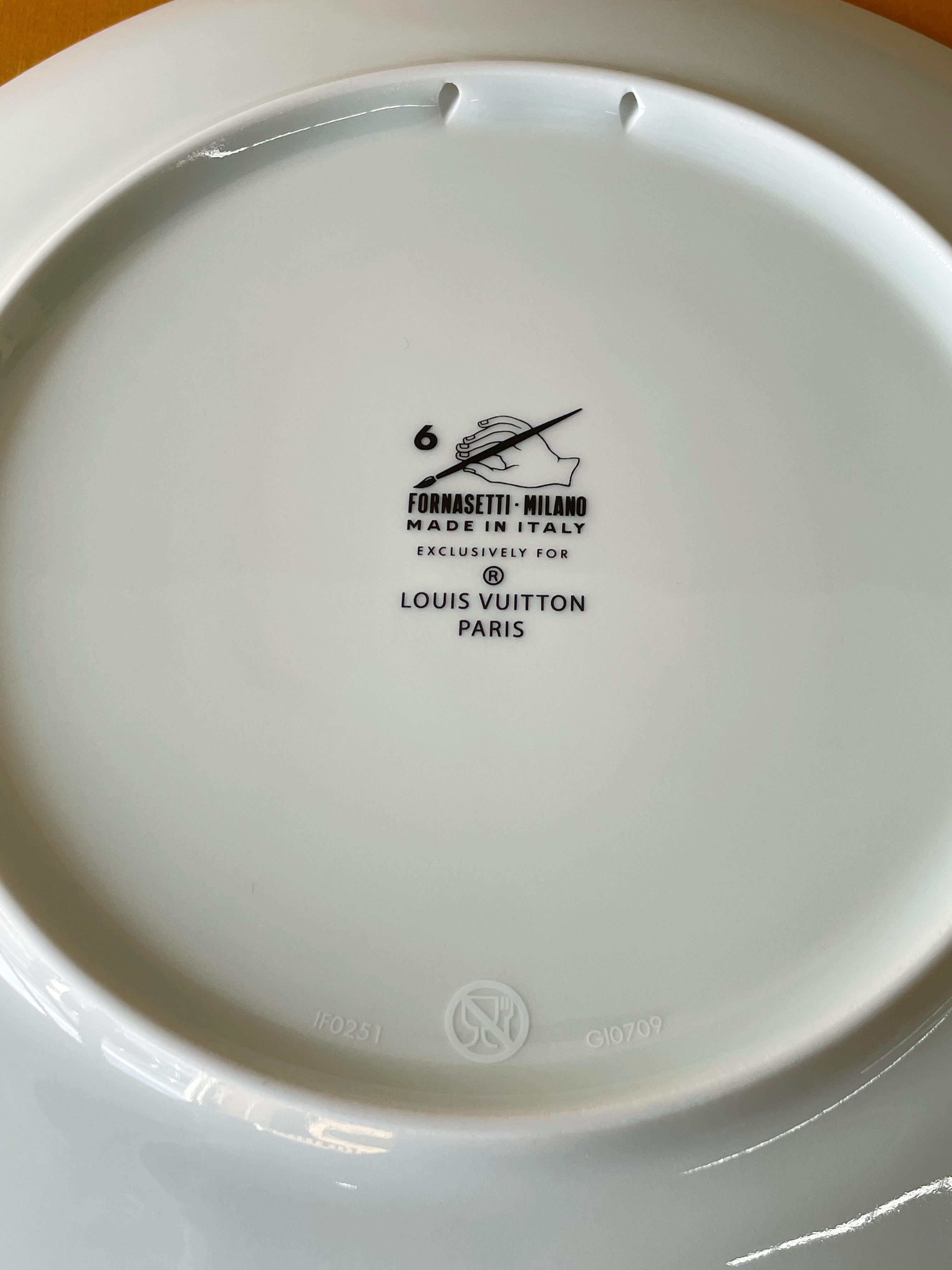 FORNASETTI Set of 6 Fornasetti Mural Plates by Louis Vuitton For Sale 12