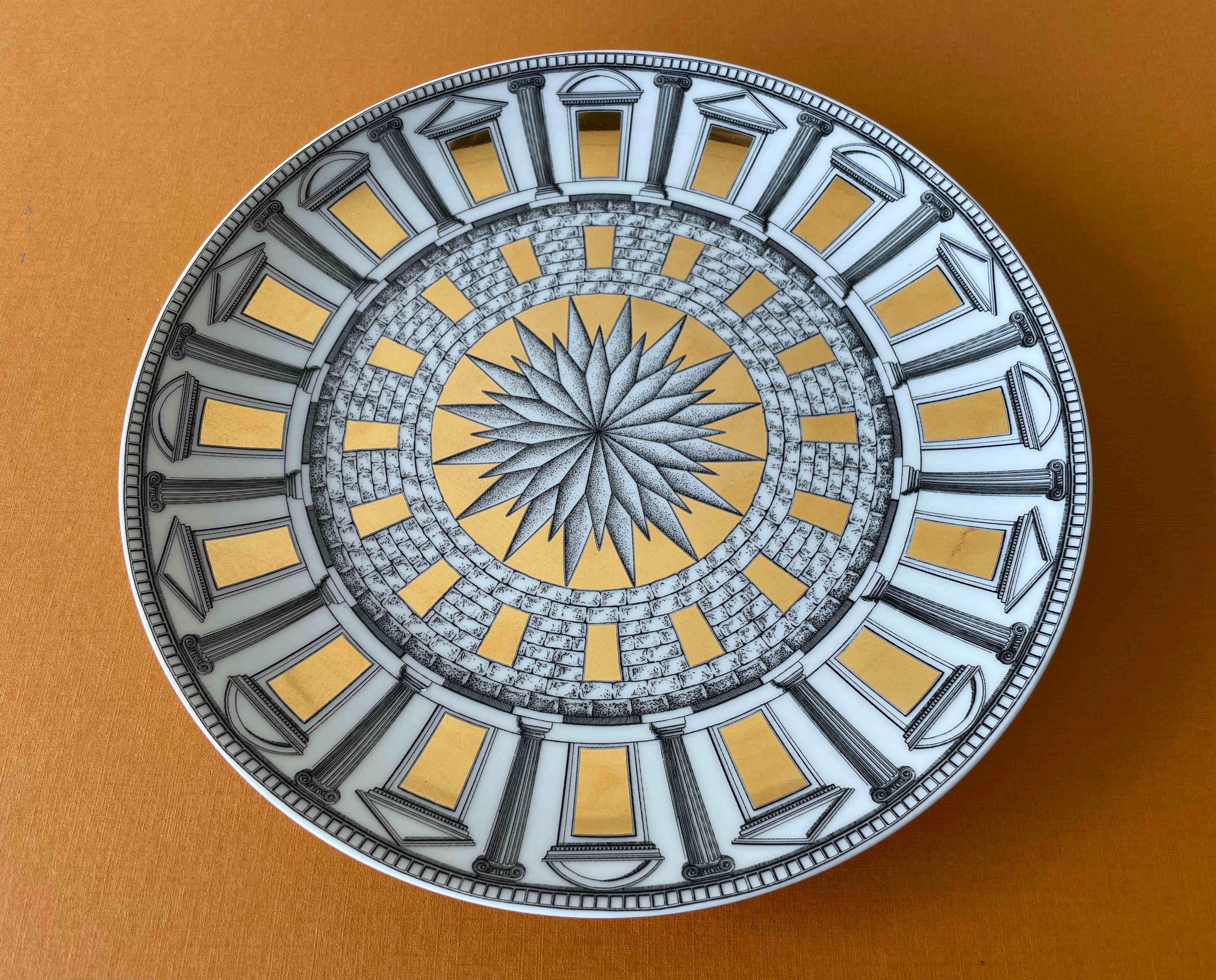 Italian FORNASETTI Set of 6 Fornasetti Mural Plates by Louis Vuitton For Sale