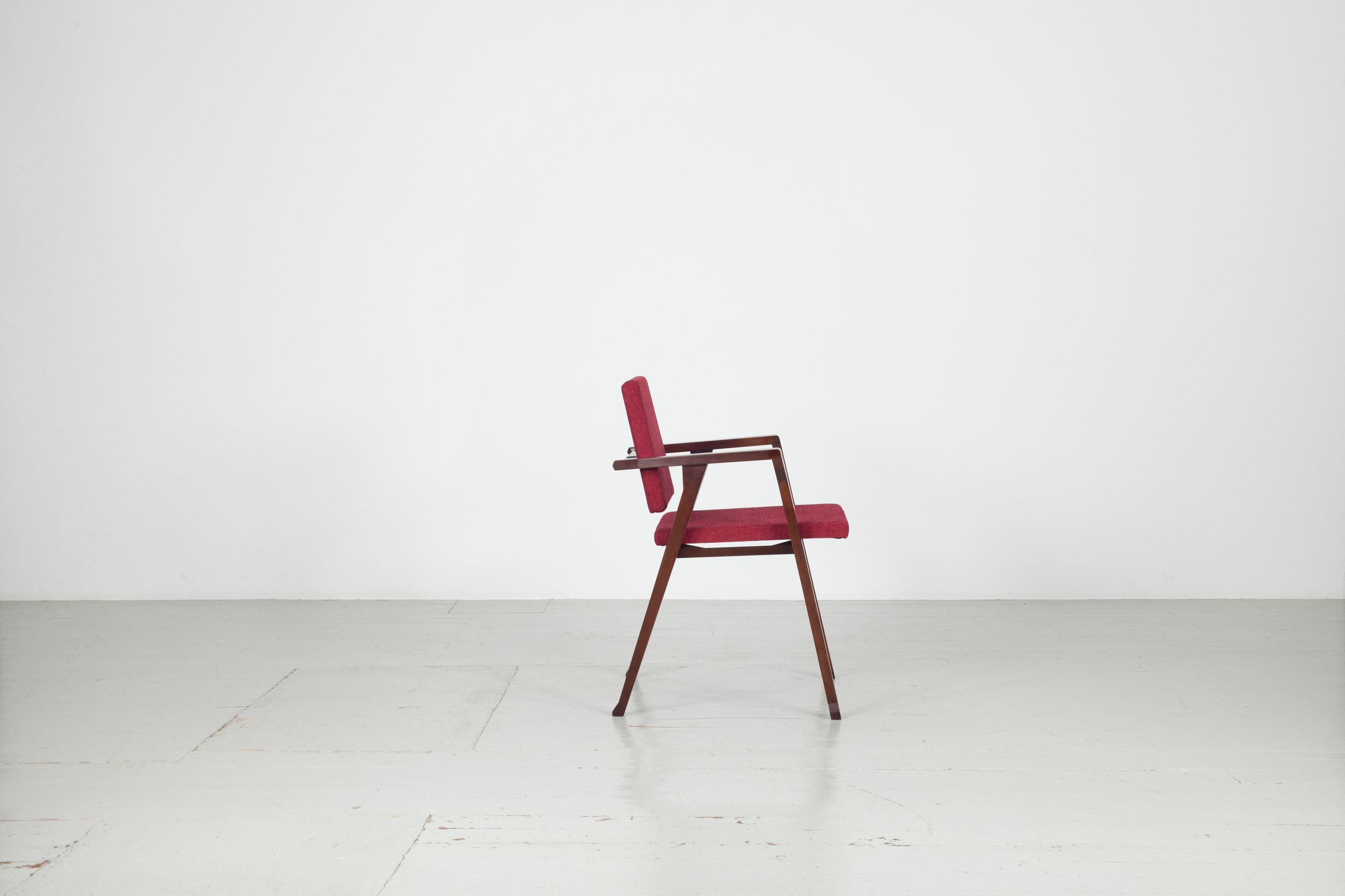 Satz von 6 Franco Albini „Luisa“-Stühlen, Produktion Carlo Poggi, 1950er Jahre (Italienisch) im Angebot