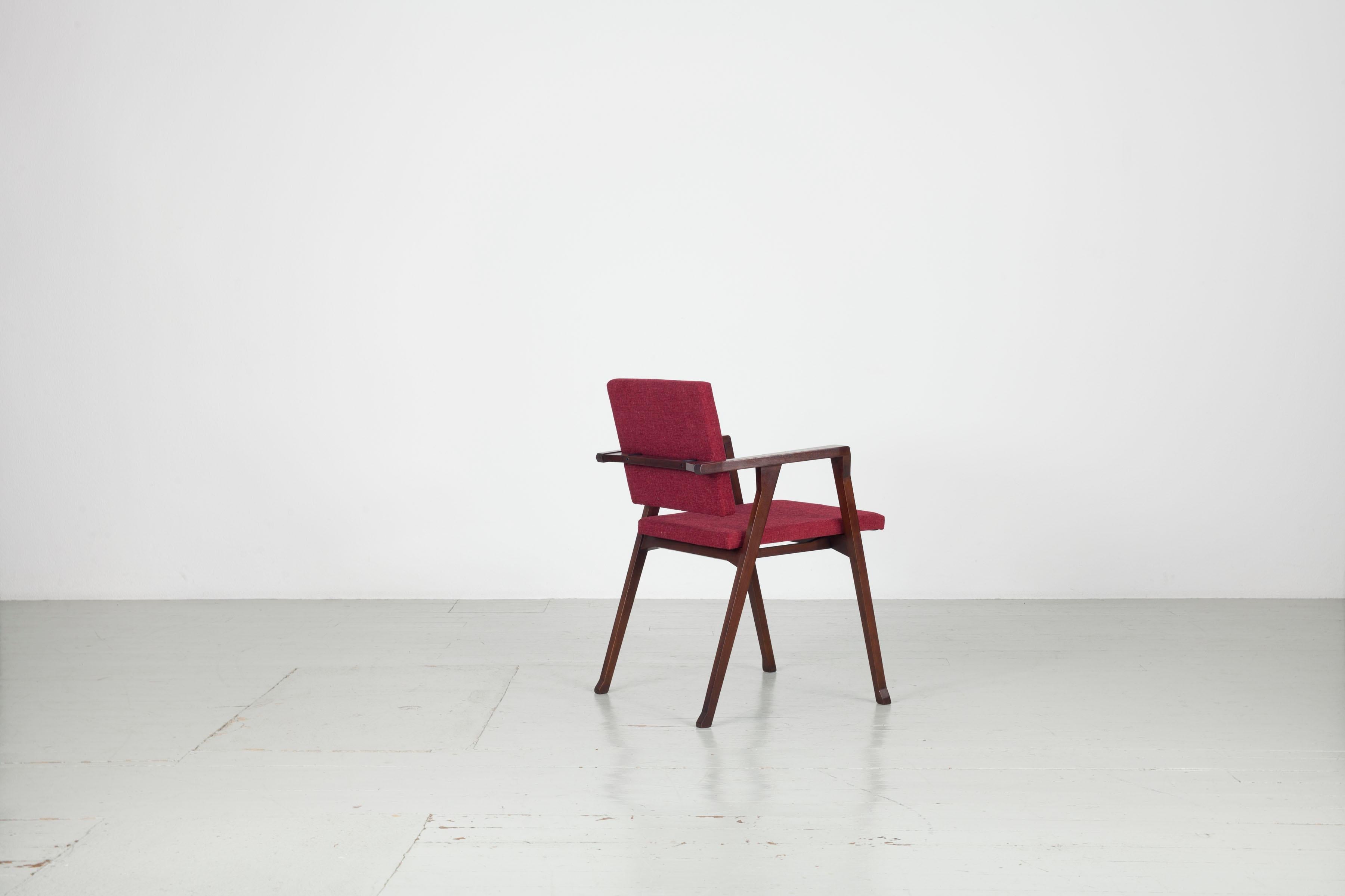 Satz von 6 Franco Albini „Luisa“-Stühlen, Produktion Carlo Poggi, 1950er Jahre im Zustand „Gut“ im Angebot in Wolfurt, AT