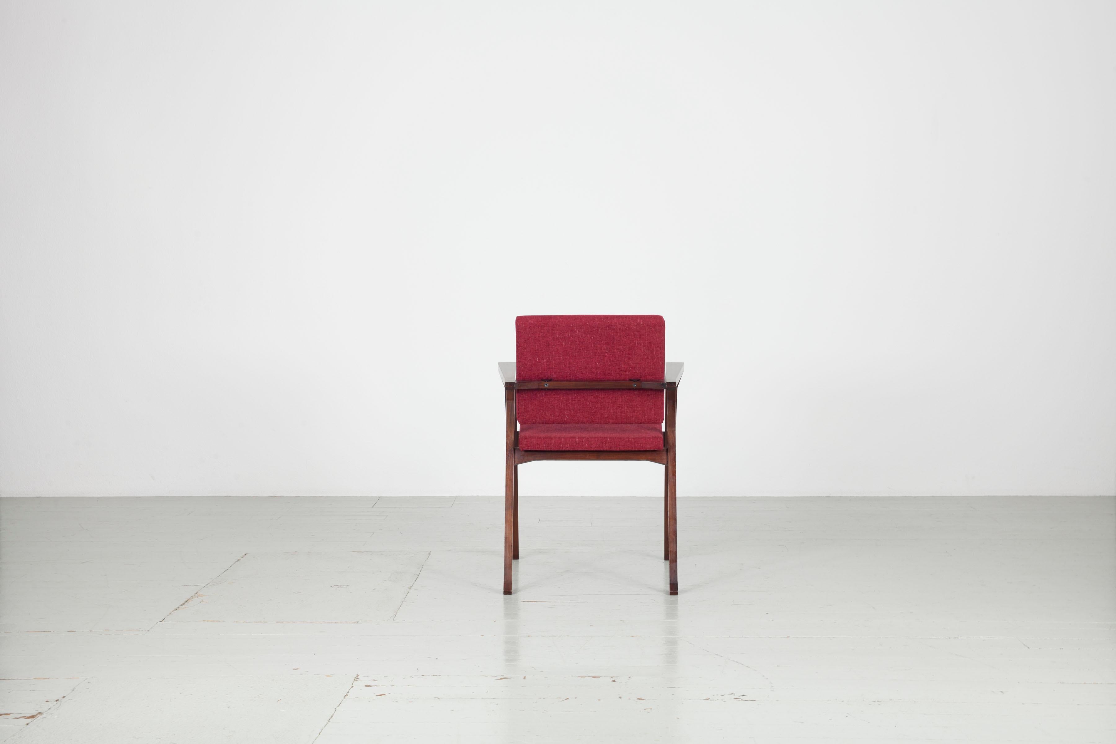 Satz von 6 Franco Albini „Luisa“-Stühlen, Produktion Carlo Poggi, 1950er Jahre (20. Jahrhundert) im Angebot