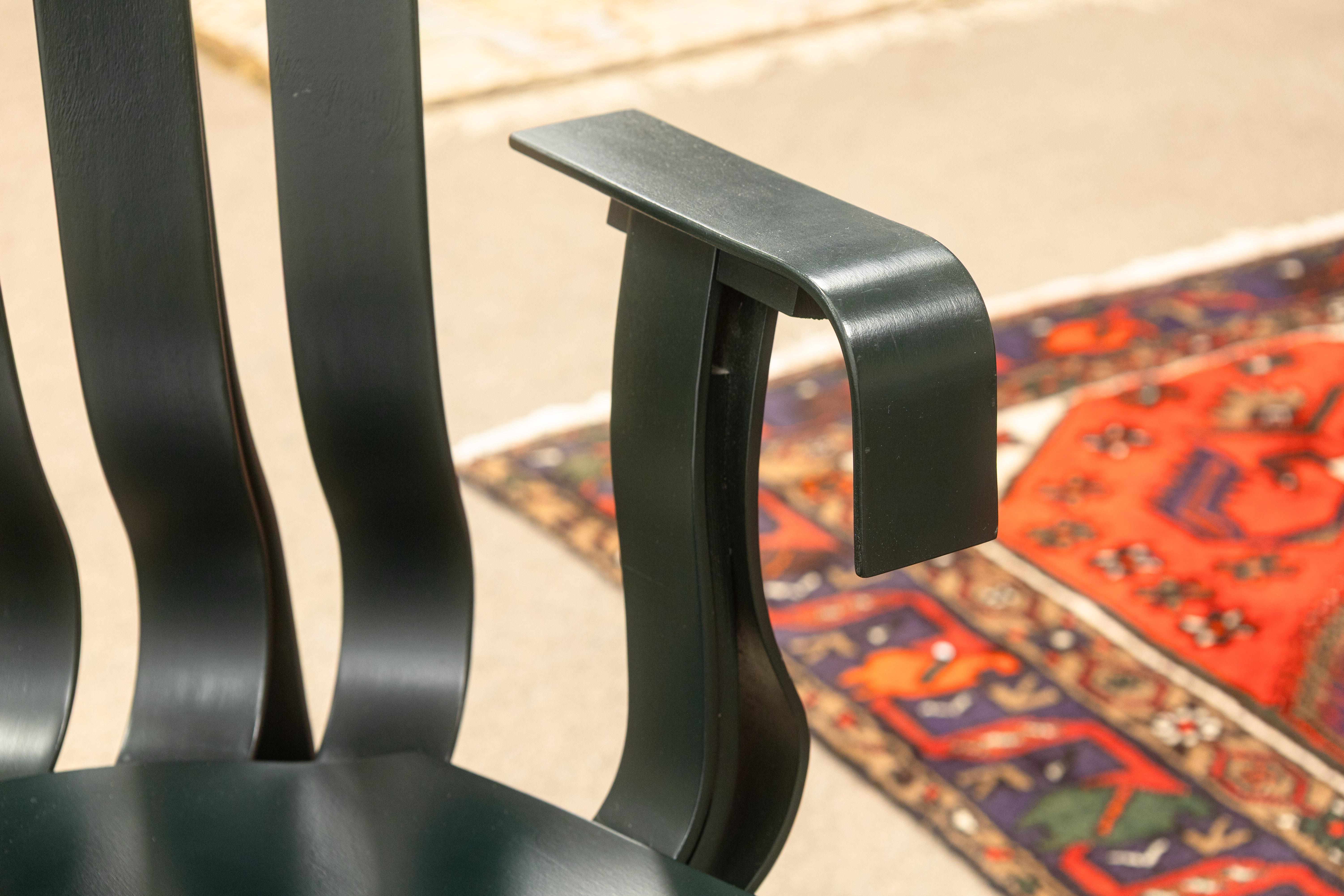 Set of 6 Frank Gehry for Knoll Hat Trick Maple Bentwood Arm and Side Chairs 1993 en vente 3