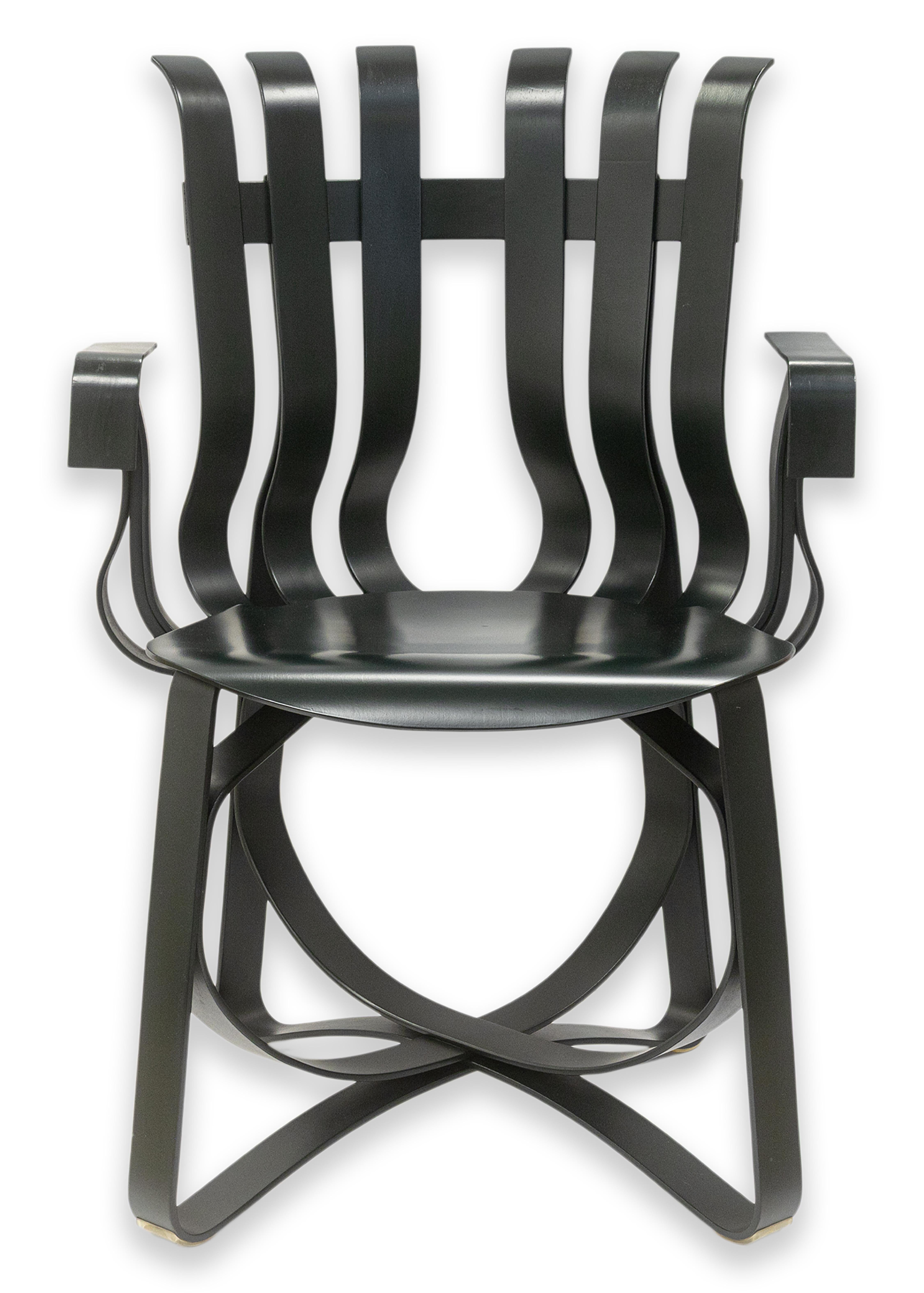 Set of 6 Frank Gehry for Knoll Hat Trick Maple Bentwood Arm and Side Chairs 1993 en vente 8