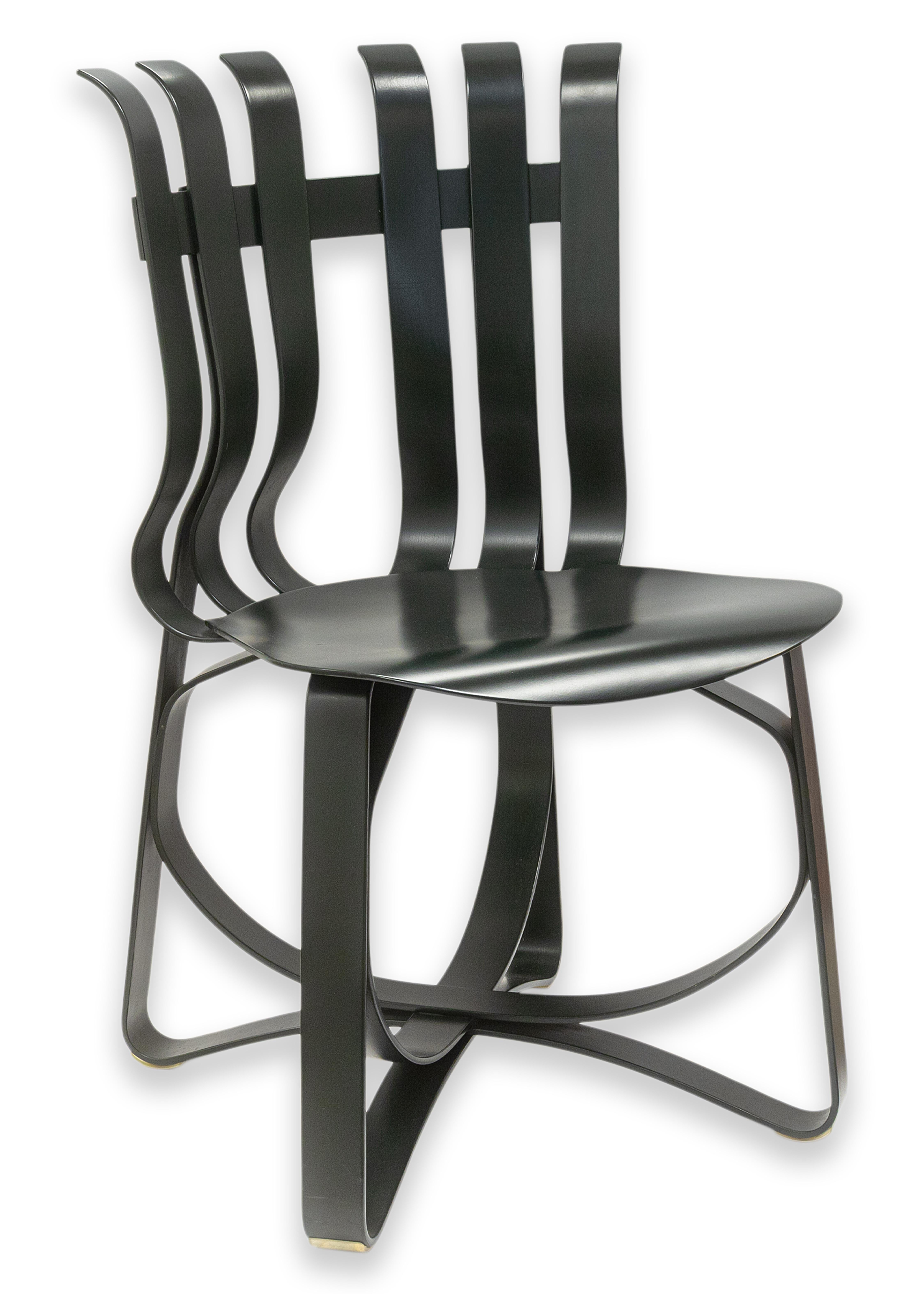 Set of 6 Frank Gehry for Knoll Hat Trick Maple Bentwood Arm and Side Chairs 1993 en vente 9